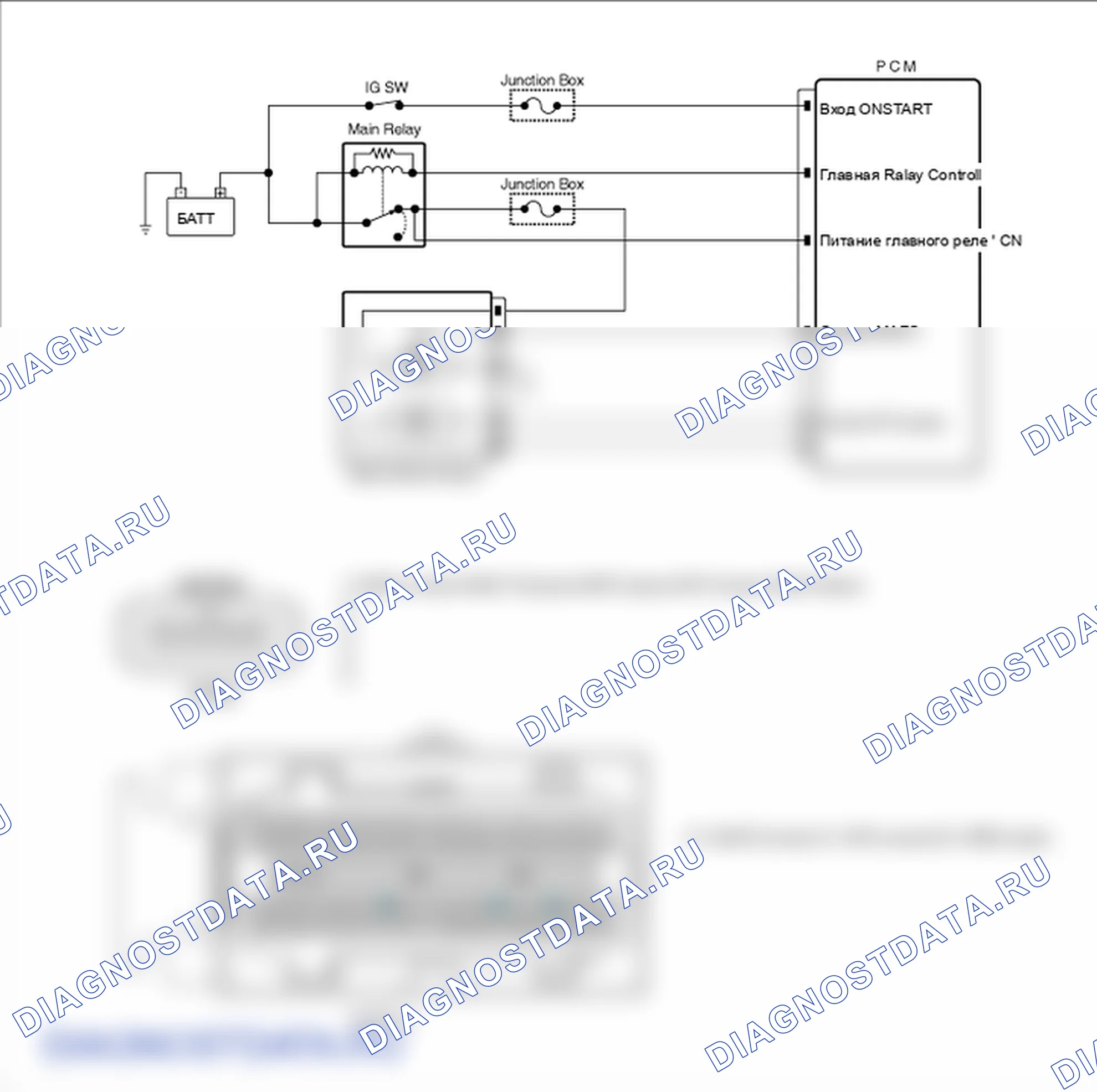 Фрагмент электросхемы: P0103. Hyundai Santa Fe CM