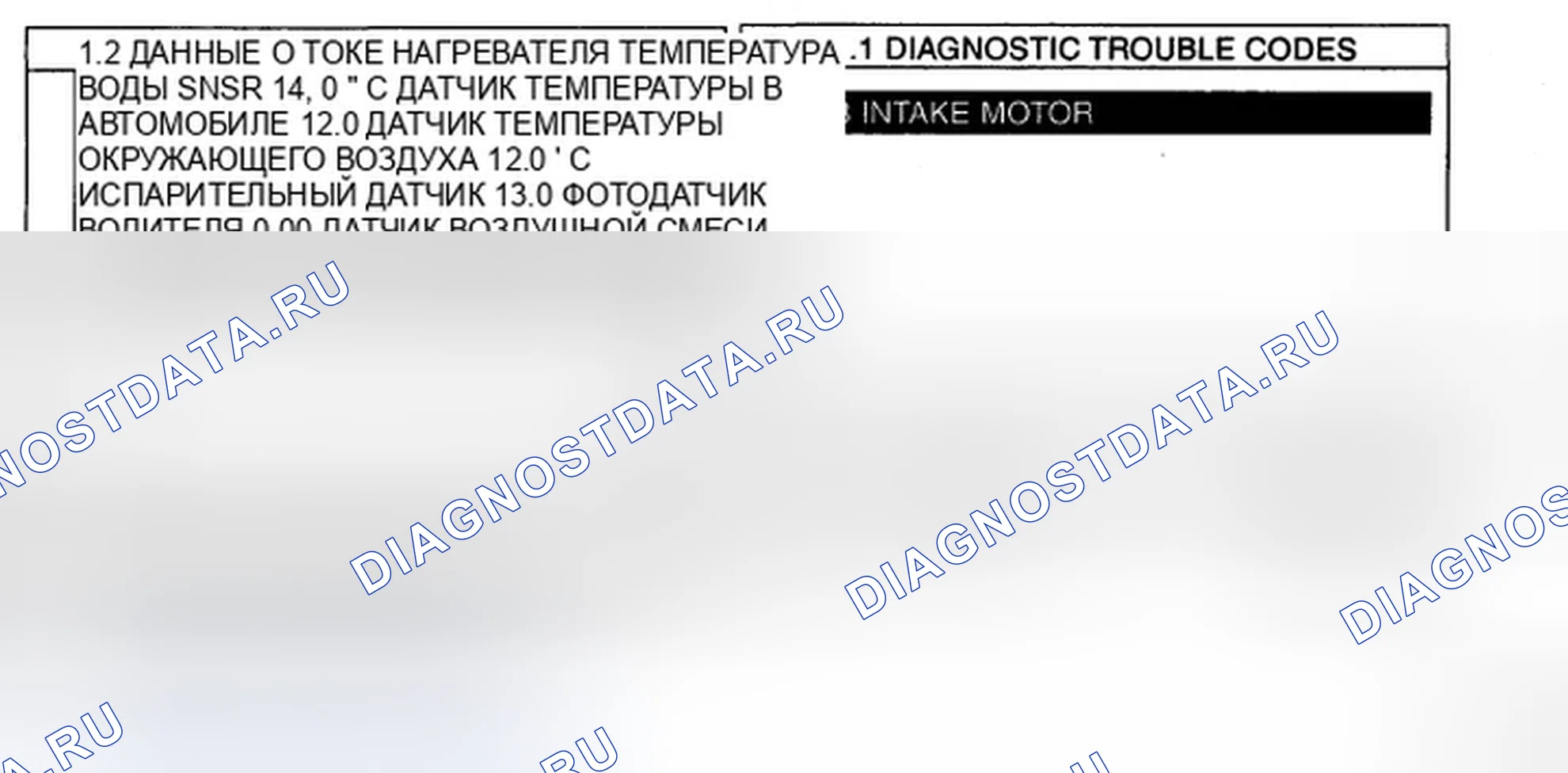 Рис. 18: МОНИТОРИНГ ДАННЫХ SCANTOOL. Hyundai Sonata V рестайлинг