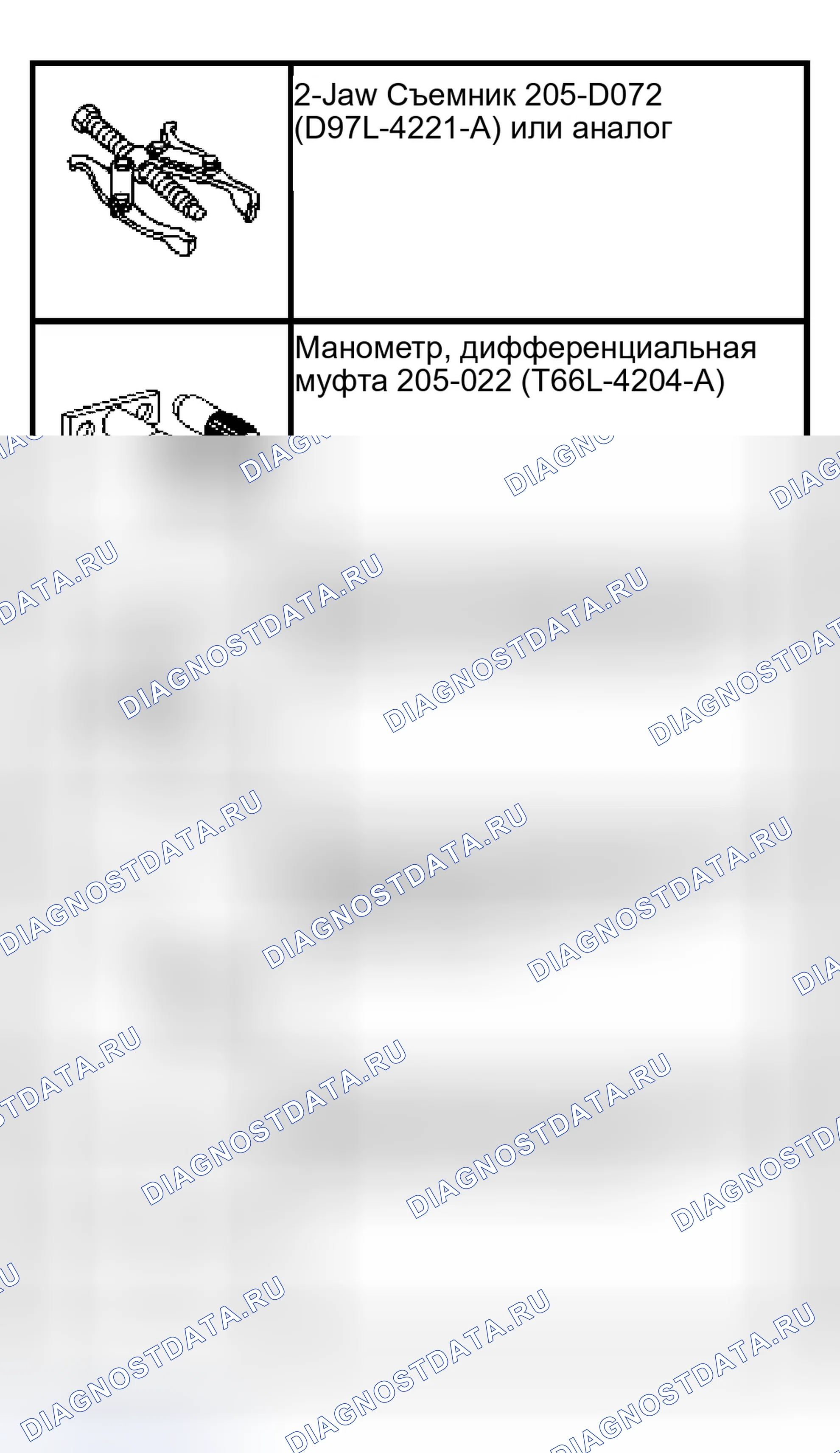 Рис. 340: Специальный инструмент (ы). Ford Ranger I