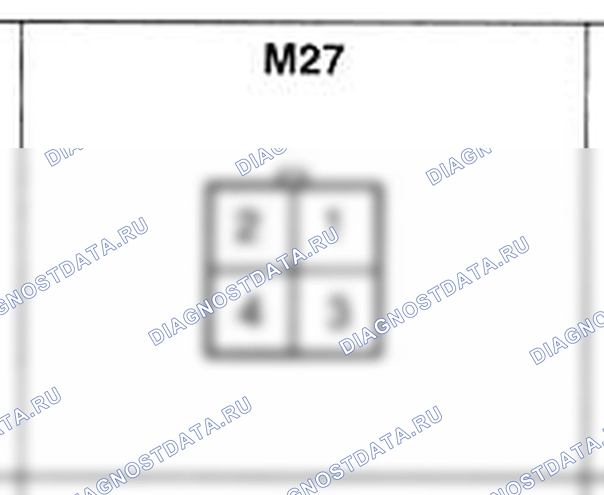 Распиновка разъёма M27 — основного жгута. Hyundai Accent LC