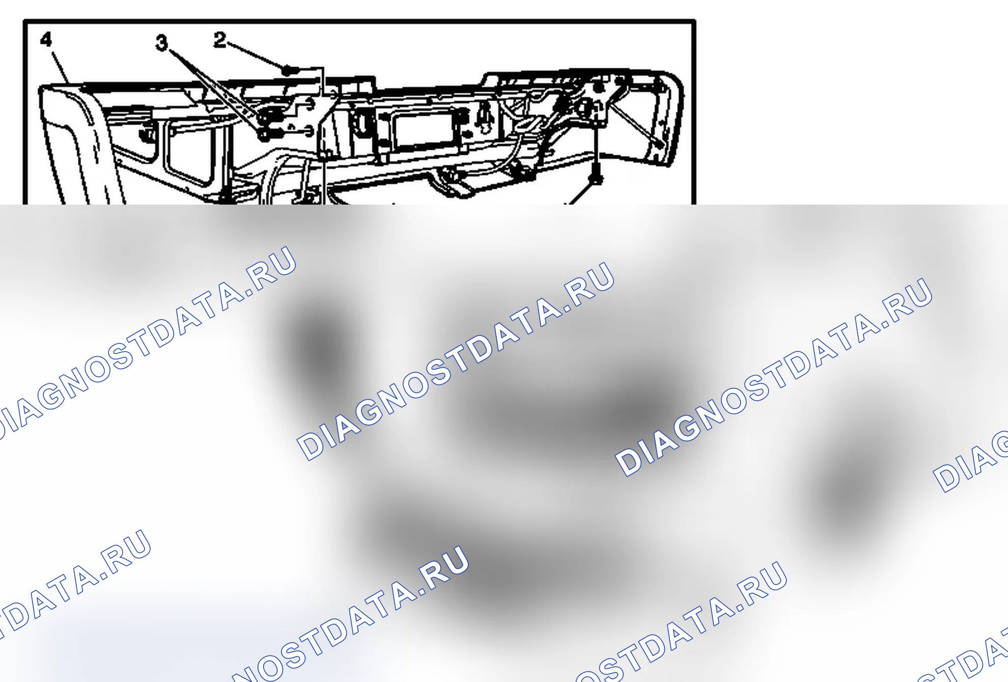 Рис. 69: Снятие и установка ударного бруса заднего бампера. GMC Sierra 2500 HD 