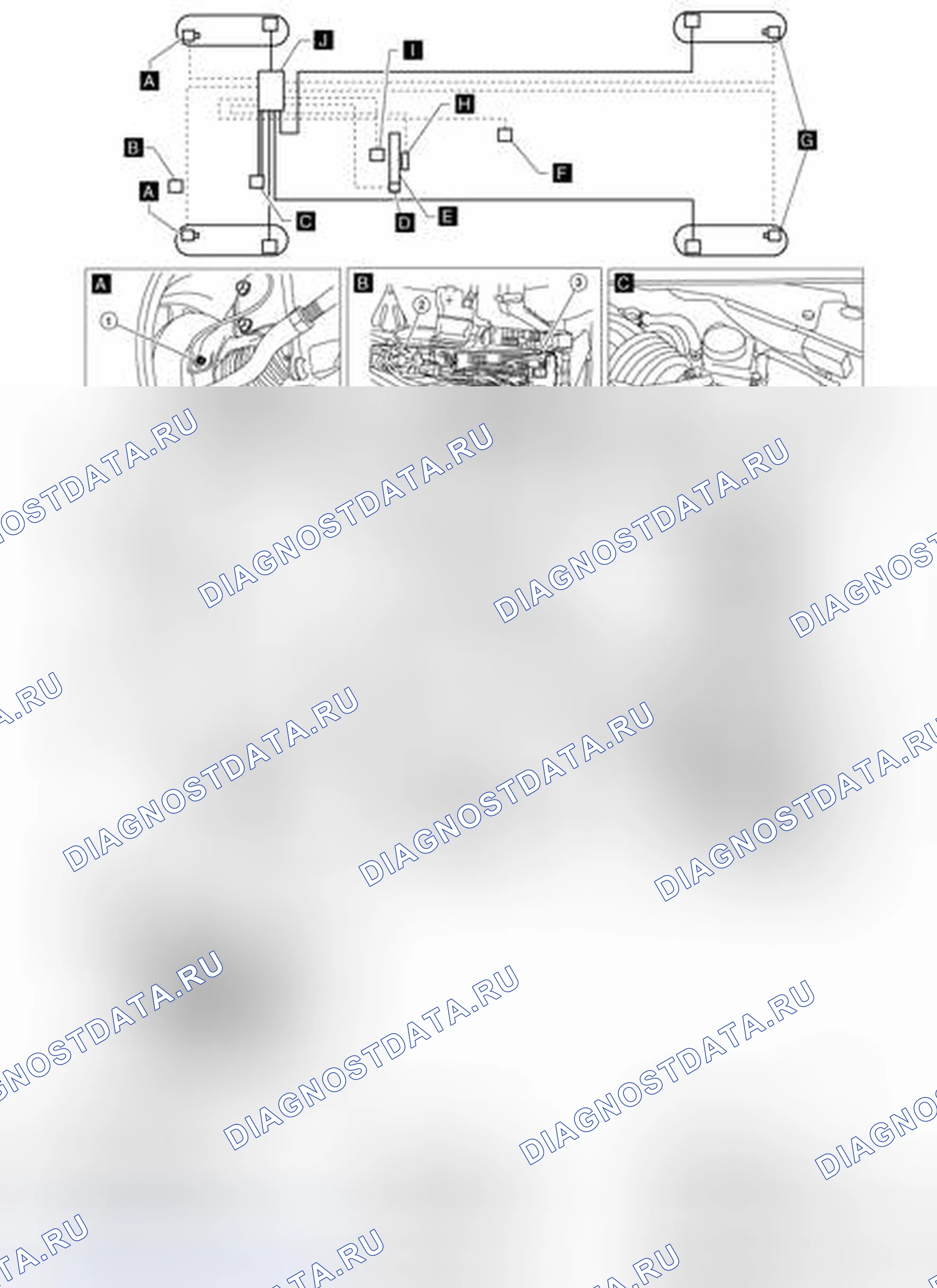 Рис. 47: Расположение компонентов. Nissan Altima L33