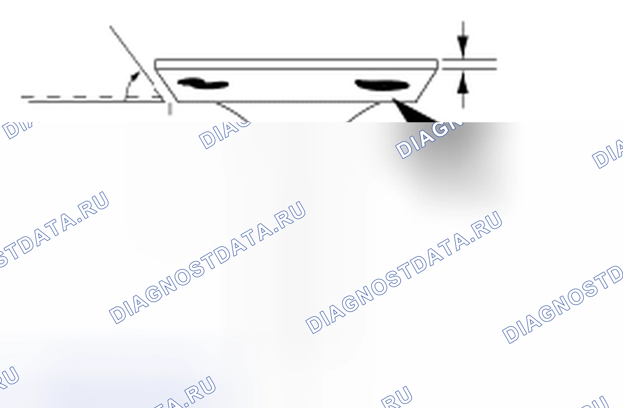 Рис. 546: Измерения замены клапанов и седел. Hyundai Lafesta I