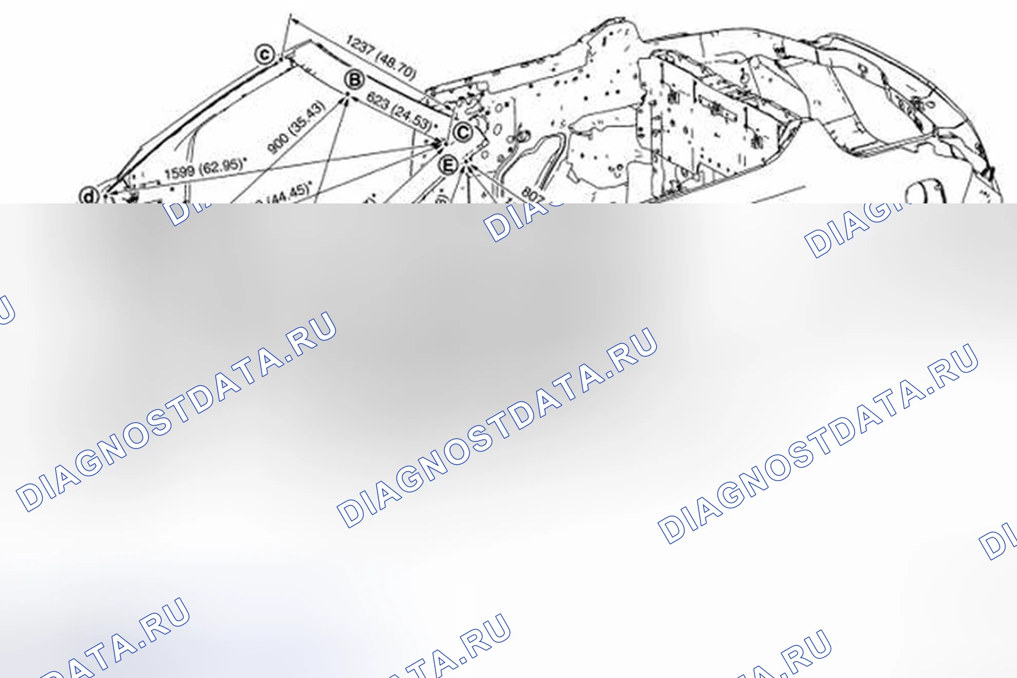 Рис. 602: ИЗМЕРЕНИЕ. Nissan Murano Z51 рестайлинг 2