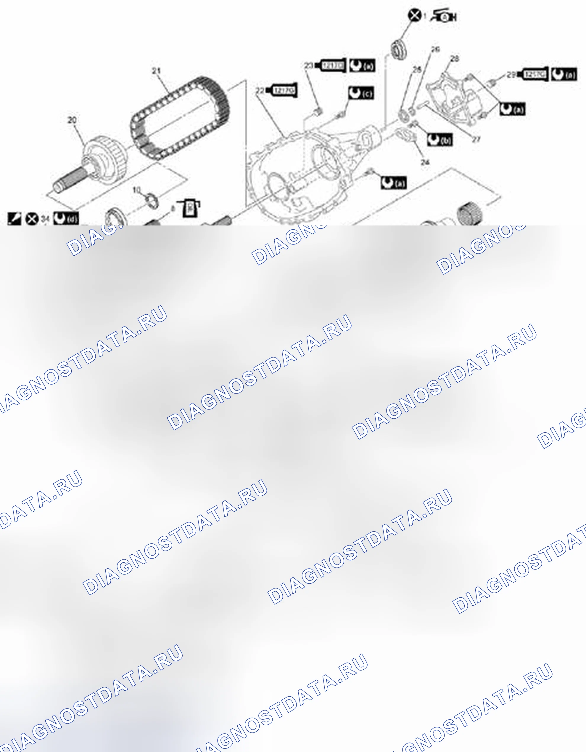 Рис. 165: Компоненты узла переноса. Suzuki Grand Vitara II рестайлинг 2