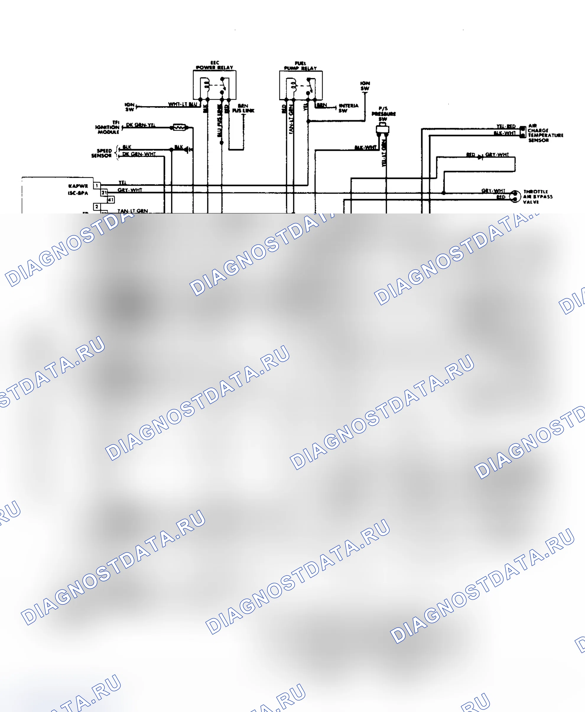 Рис. 99: электросхема Bronco и «F» Series 5.0L электронный впрыск топлива EEC-IV. Ford RV Cutaway E350 