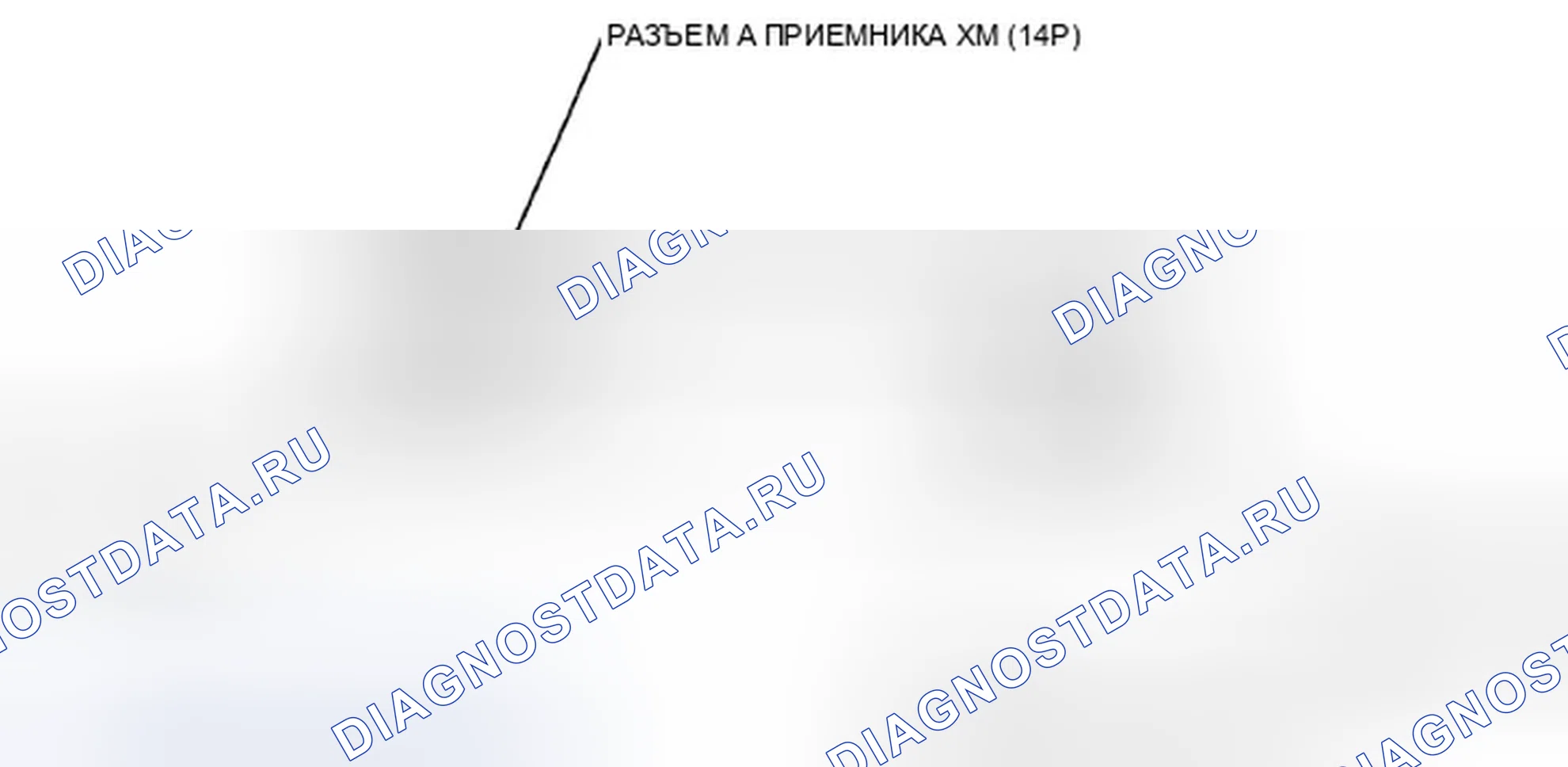 Рис. 51: Разъем приемника XM для входов и выходов (без AcuraLink). Acura TSX II