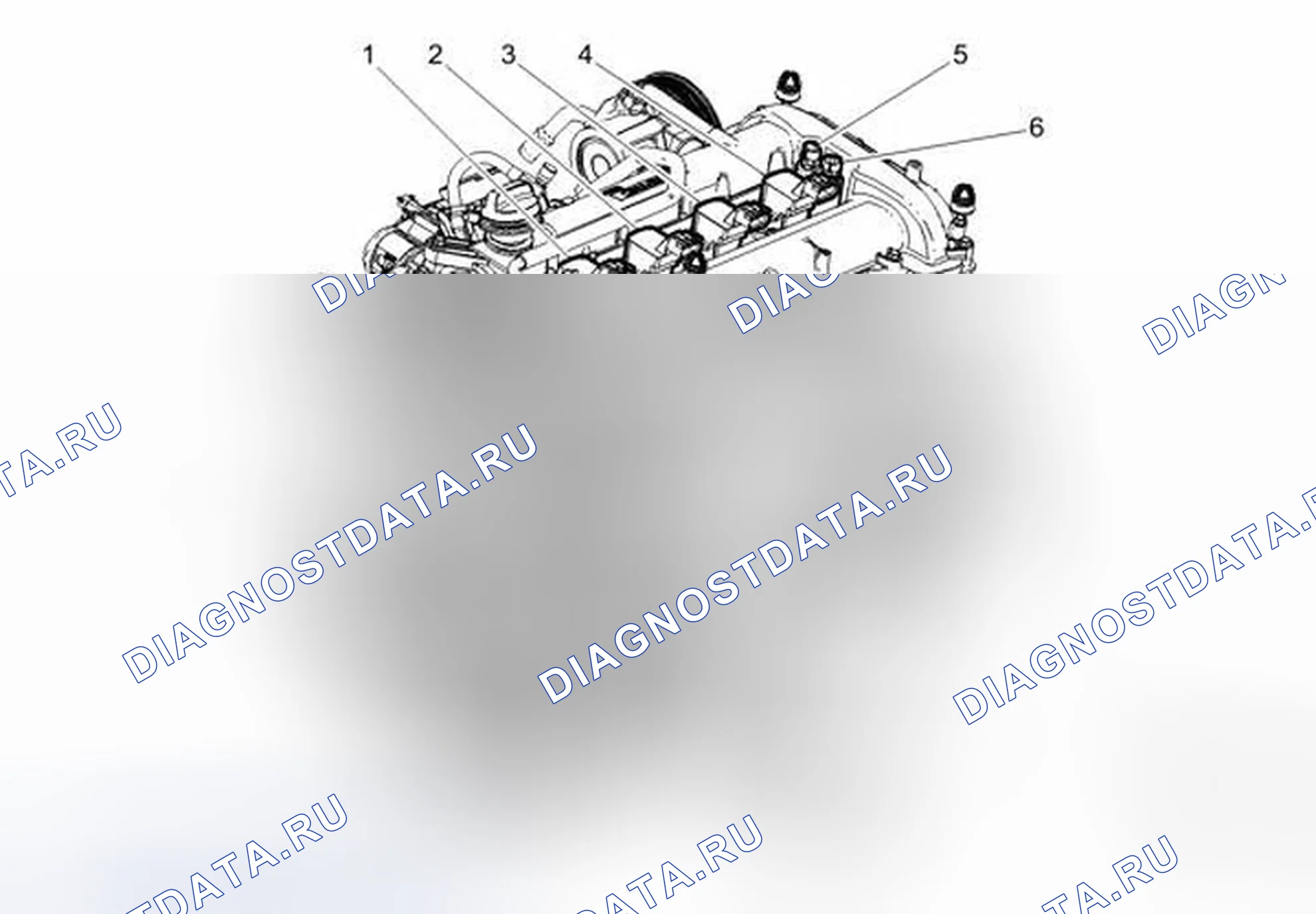Рис. 12: Компоненты двигателя - левый задний (LEA). Chevrolet Orlando I