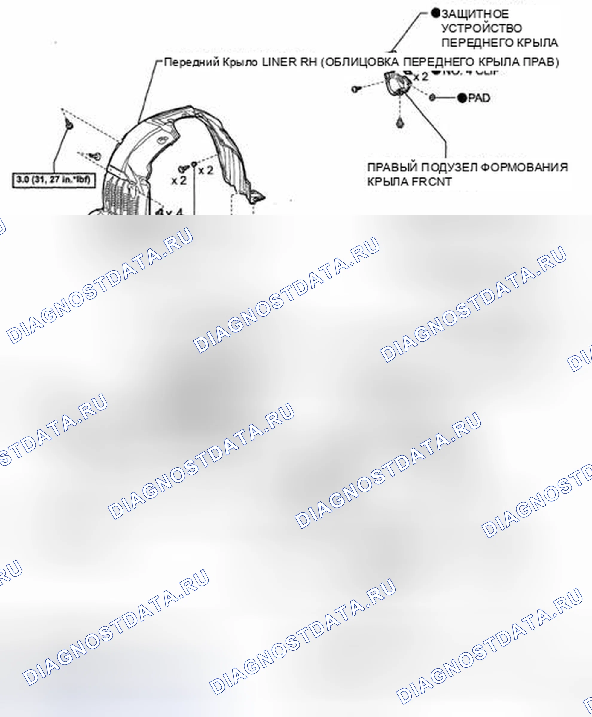 Рис. 99: КОМПОНЕНТЫ. Toyota Highlander II