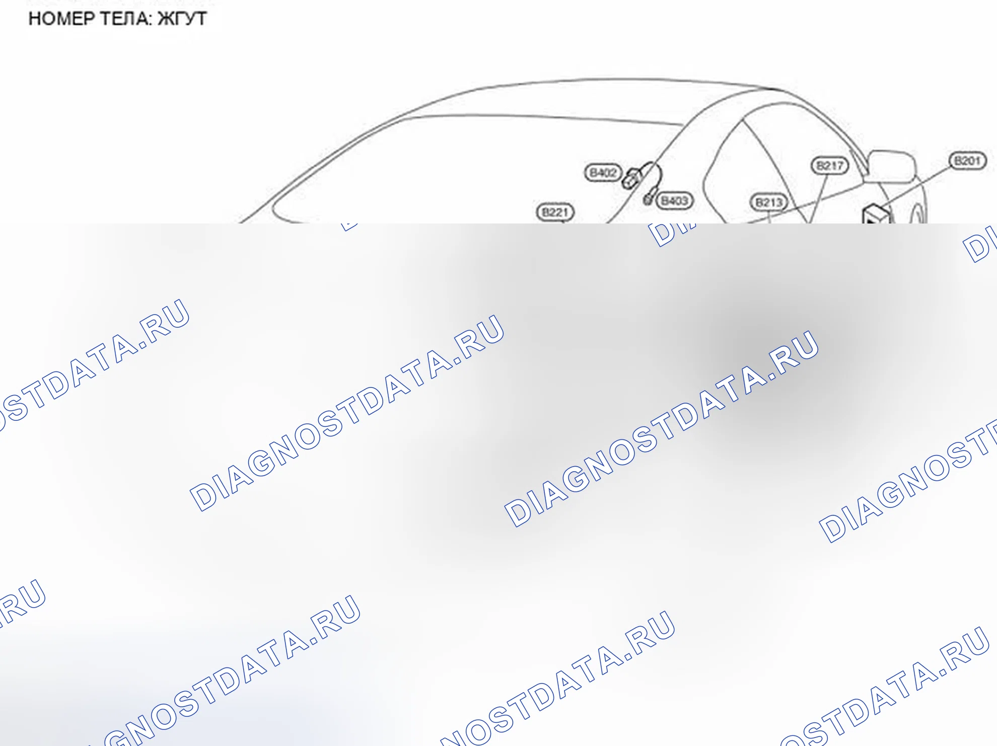 Рис. 457: Жгут тела № 2. Infiniti G37 IV рестайлинг