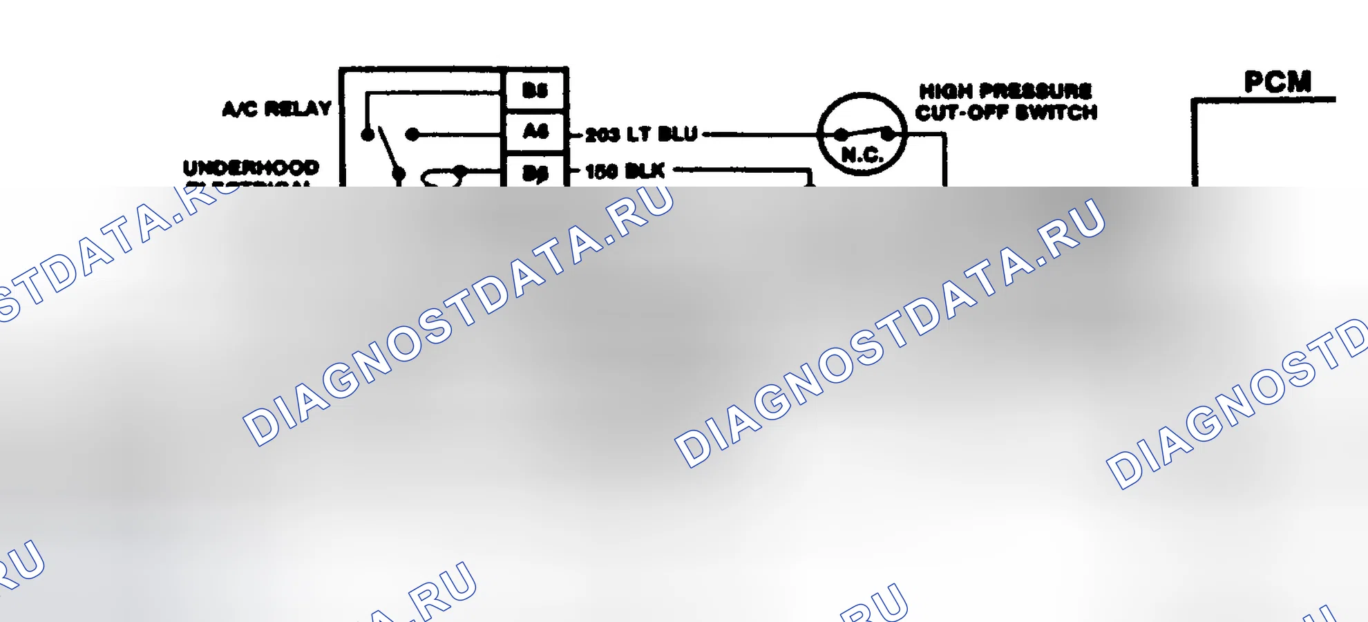 Рис. 2: ДИАГНОСТИКА ЦЕПИ СИГНАЛА ЗАПРОСА A / C 6.5L - VIN F, P и S. GMC C3500 HD 