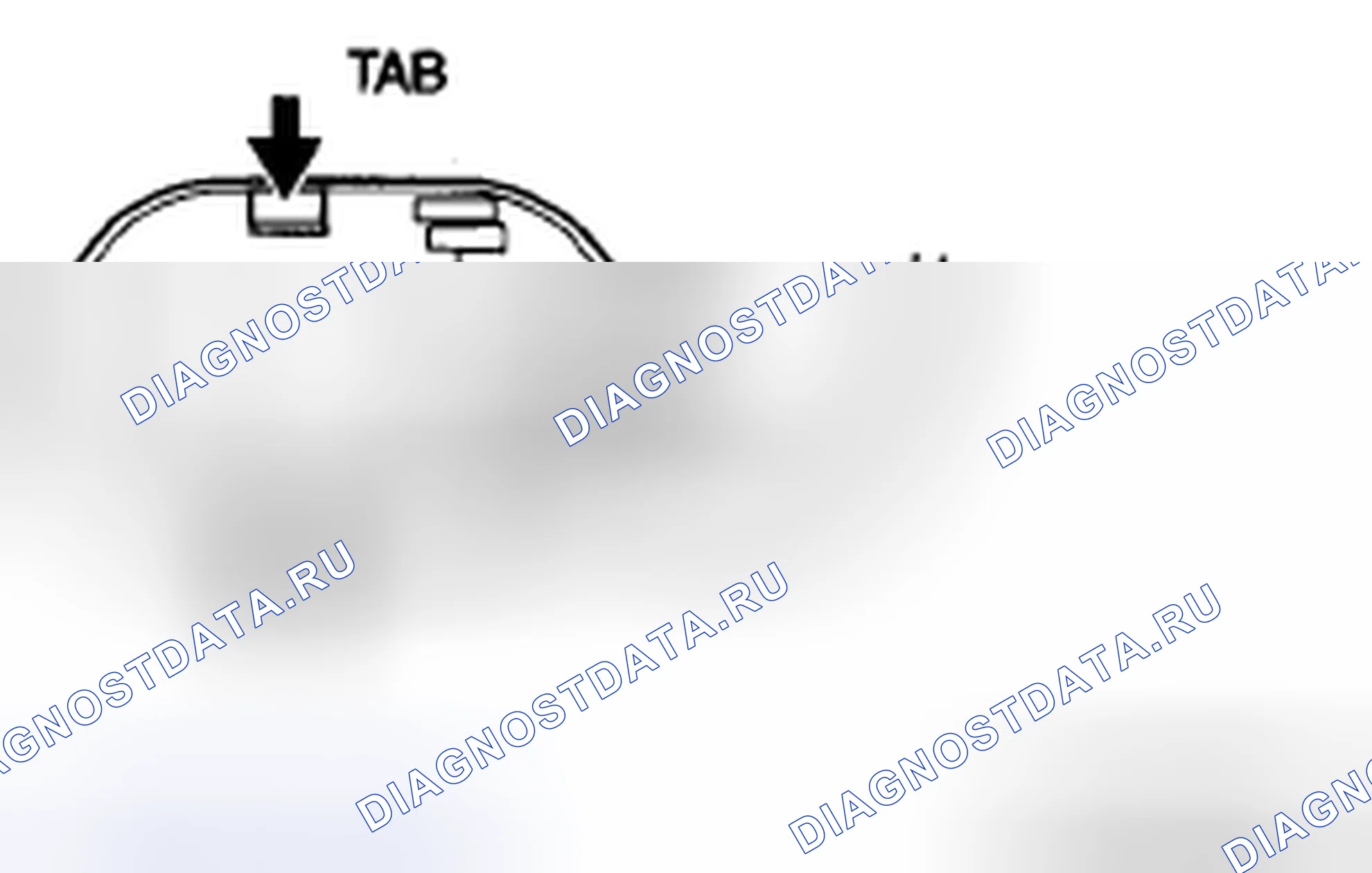 Рис. 14: Примечание по снятию крышки отверстия ABS. Mazda 5 I рестайлинг
