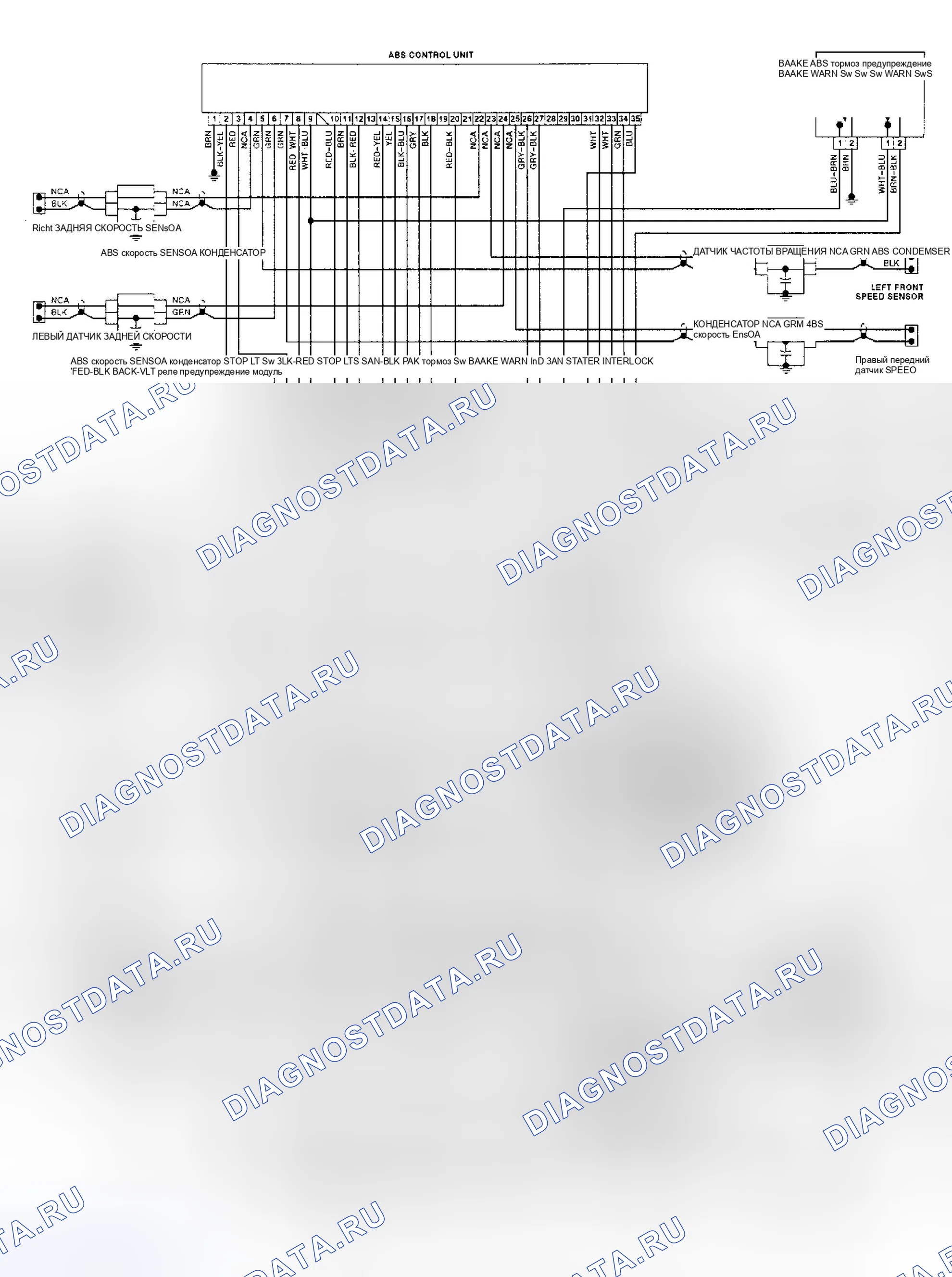 Рис. 4: электросхема ABS Passat (1990-91). Volkswagen Corrado I