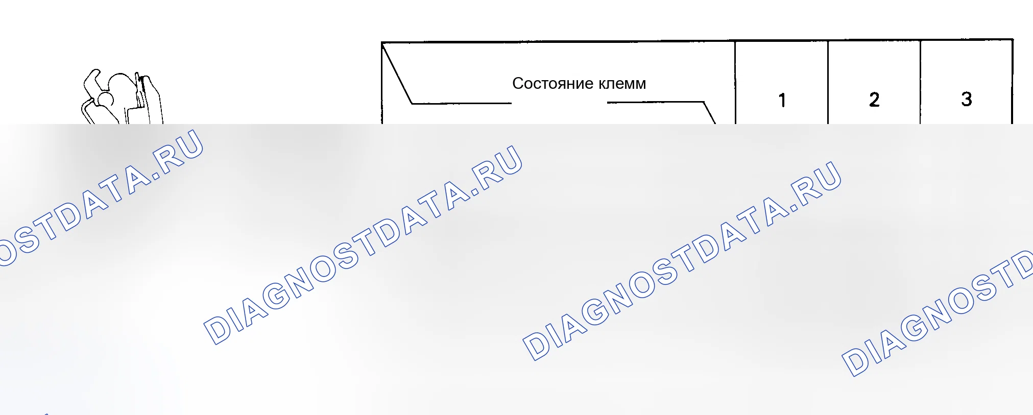 Рис. 35: Переключатель обнаружения разблокировки задней двери / непрерывность. Toyota Cressida IV