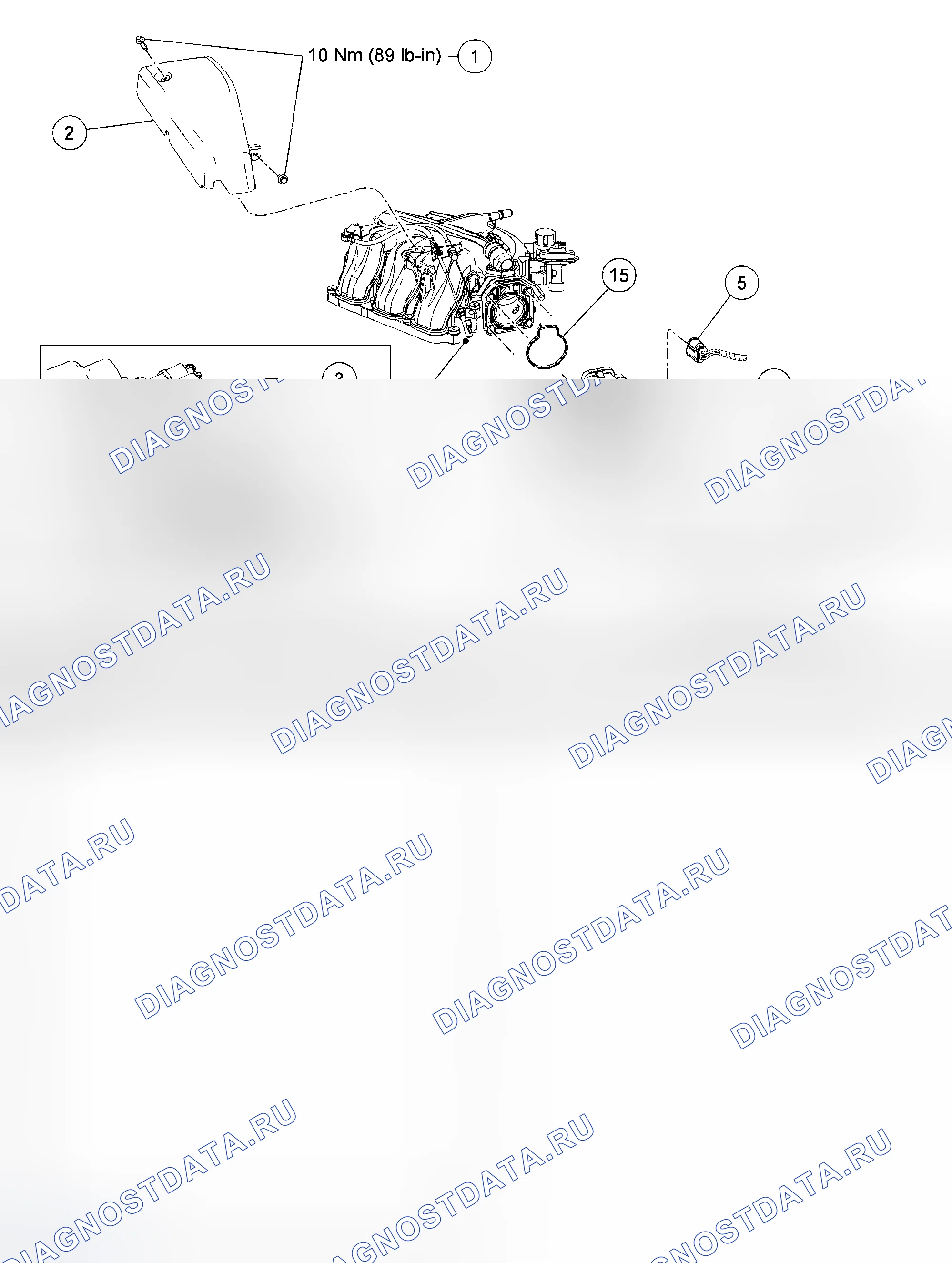 Рис. 11: Корпус дроссельной заслонки. Hyundai Matrix I