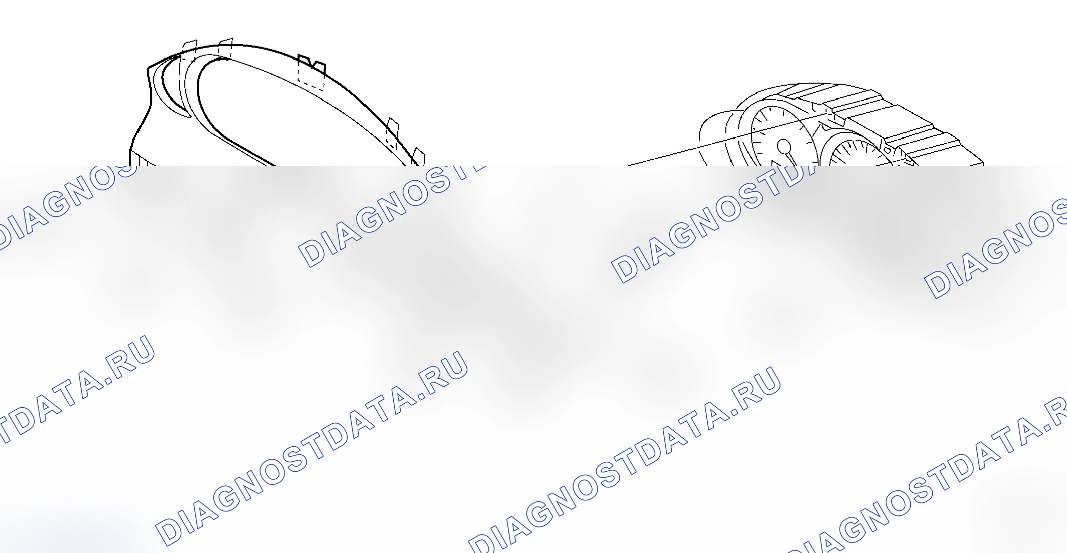 Рис. 162: КРЫШКА ПРИБОРНОЙ ПАНЕЛИ - RHD. Chrysler Crossfire I final