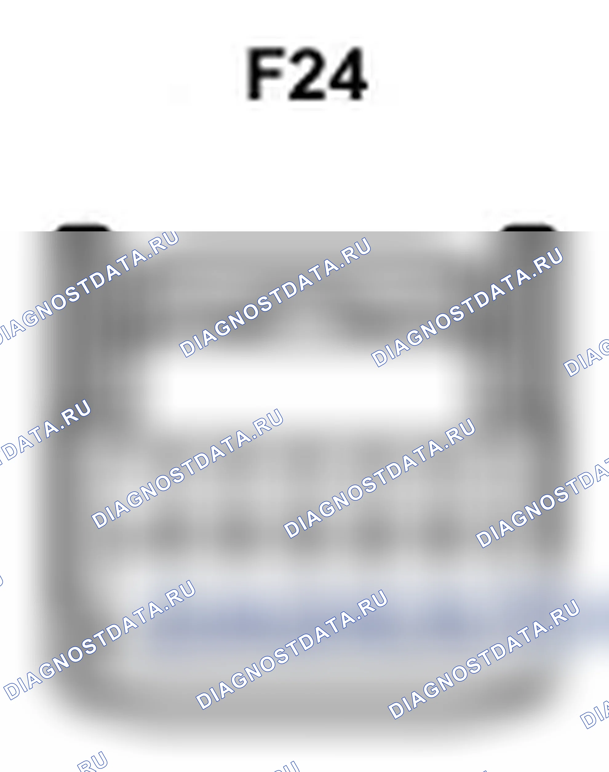 Рис. 629: Вид с торца разъема радиоприемника в сборе (F24). Toyota Land Cruiser 200