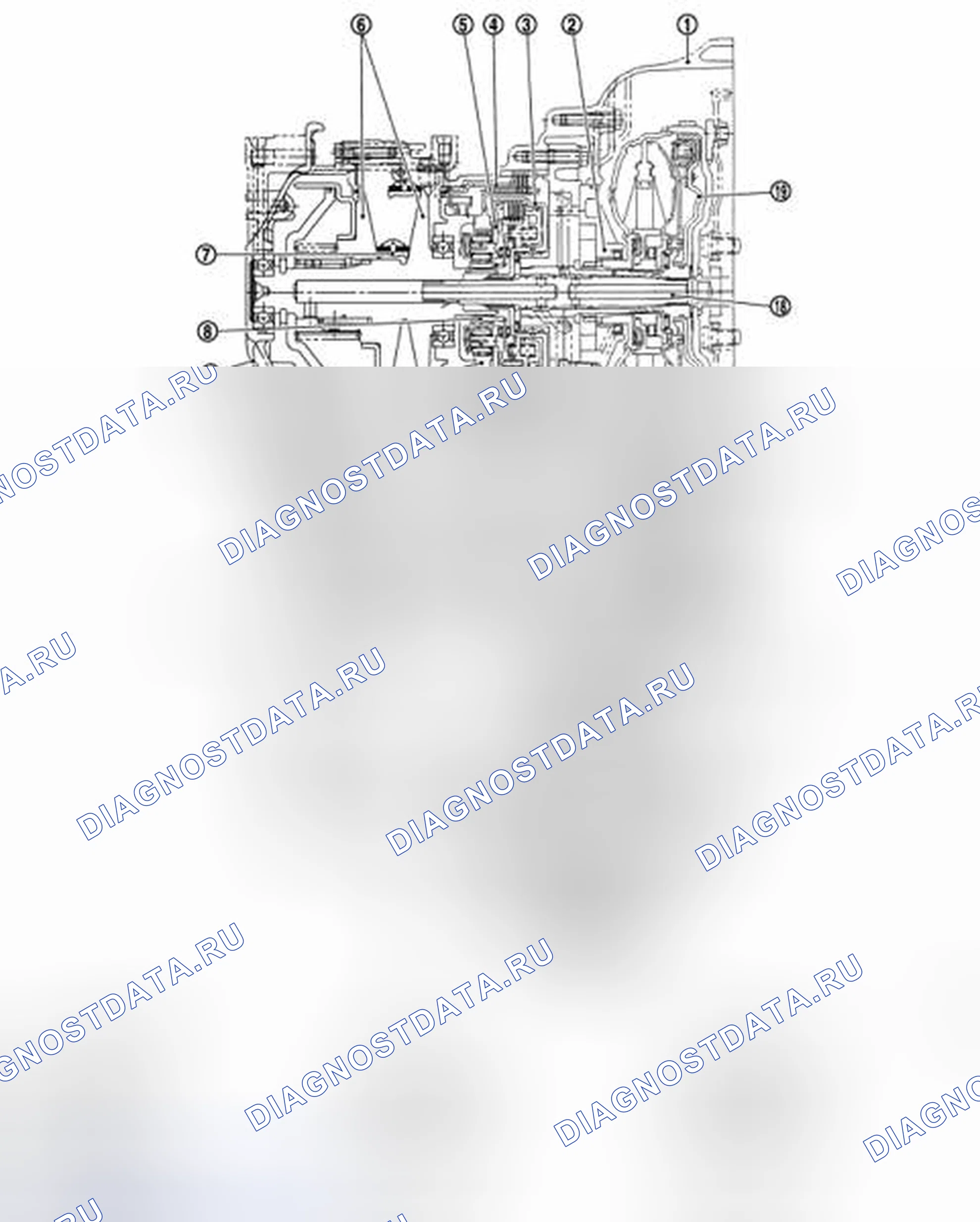 Рис. 11: Поперечное сечение - RE0F08A. Honda UR-V I