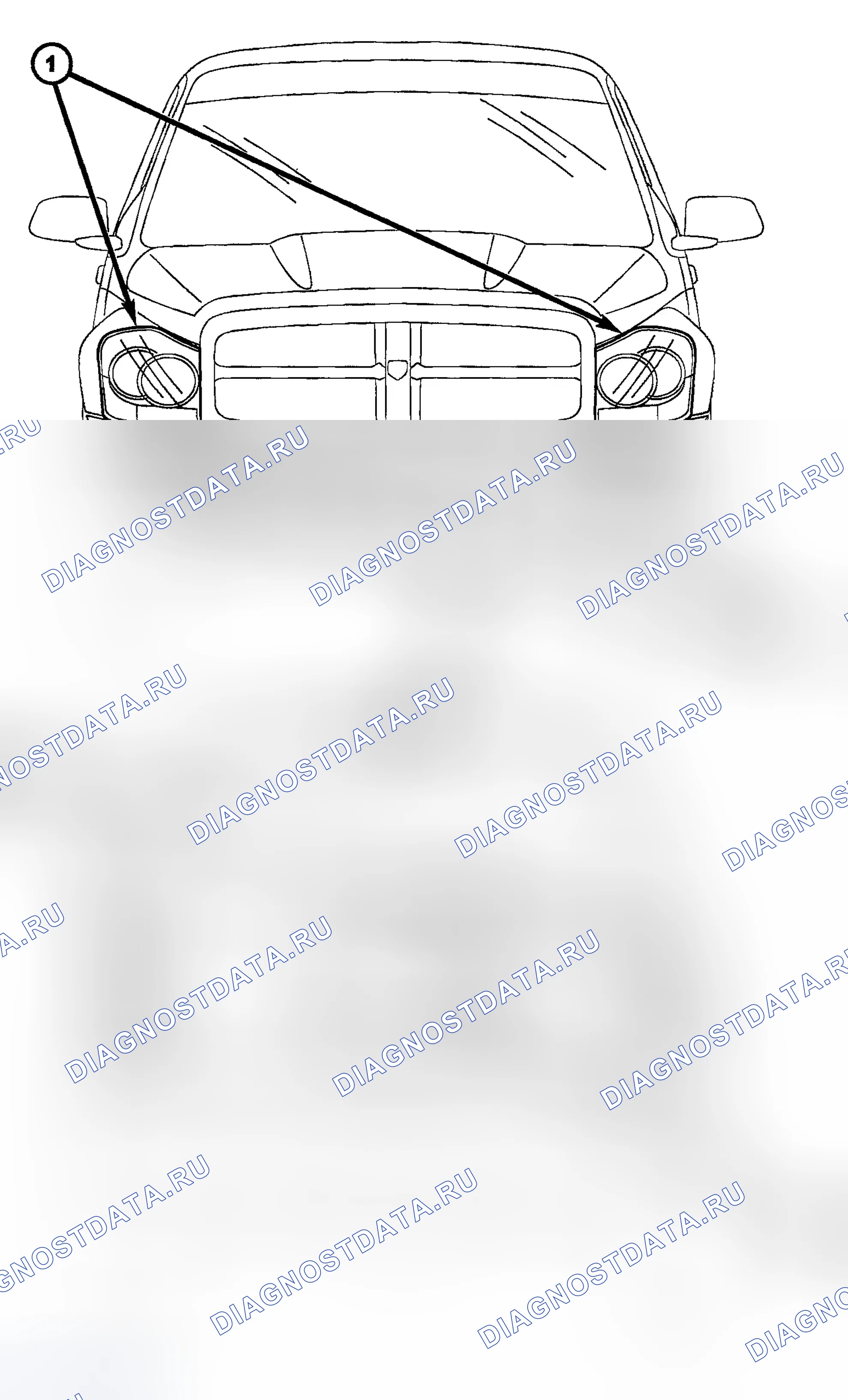 Рис. 86: ОПИСАНИЕ внешних осветительных приборов. Dodge Durango II