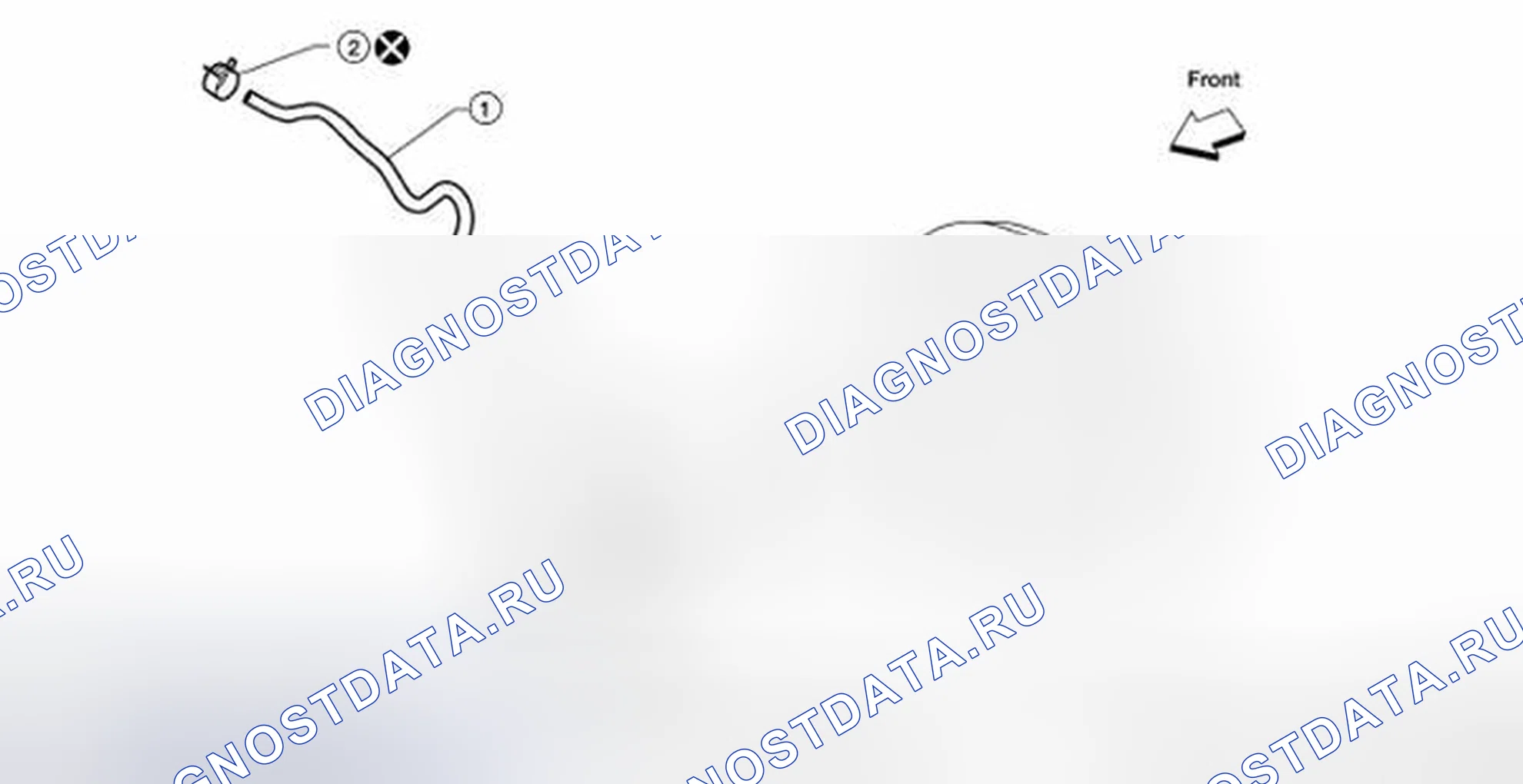 Рис. 19: Идентификация компонентов вакуумных линий. Nissan Frontier D40