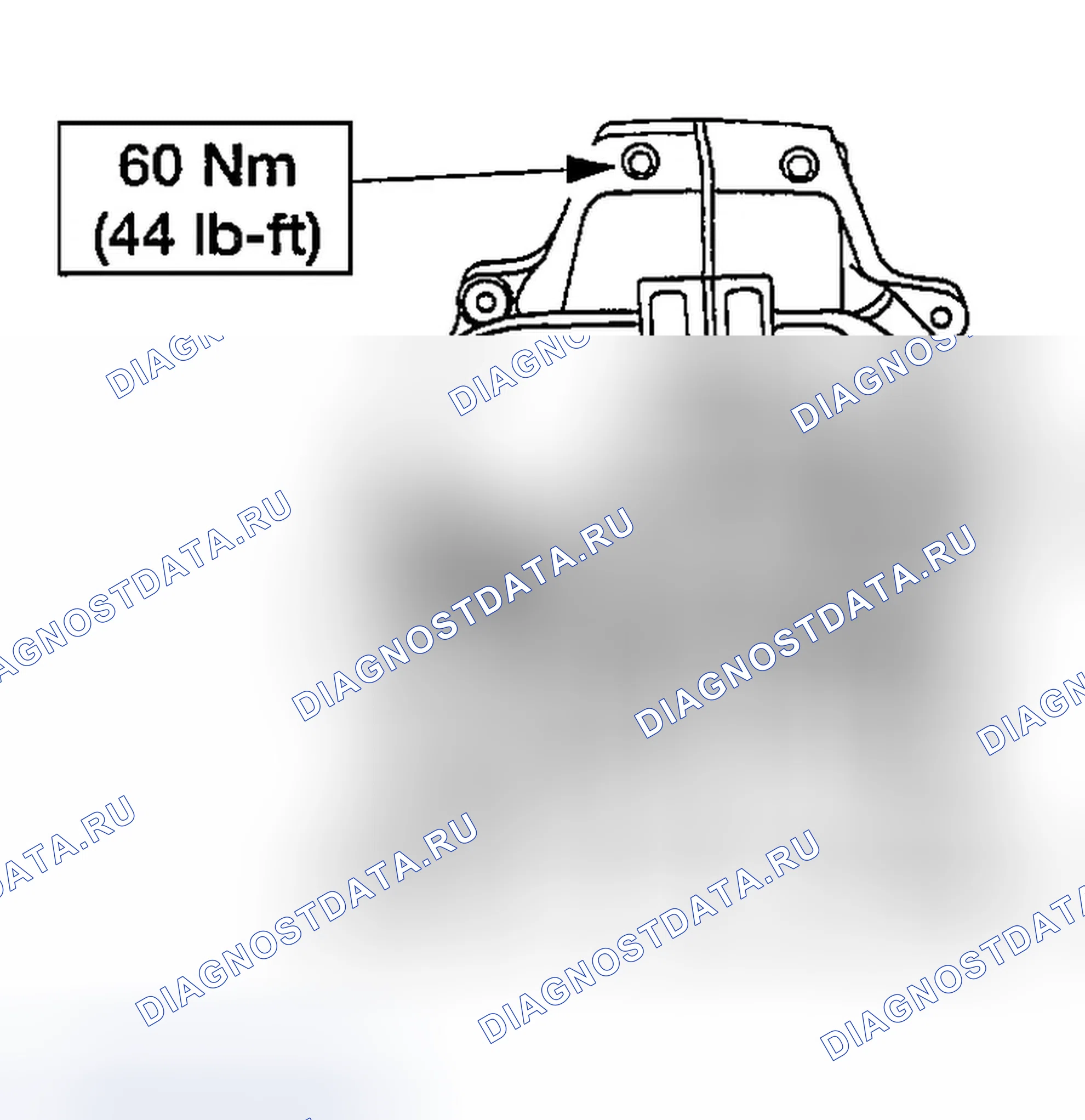 Рис. 72: Установка коробки передач. Ford Explorer Sport Trac I