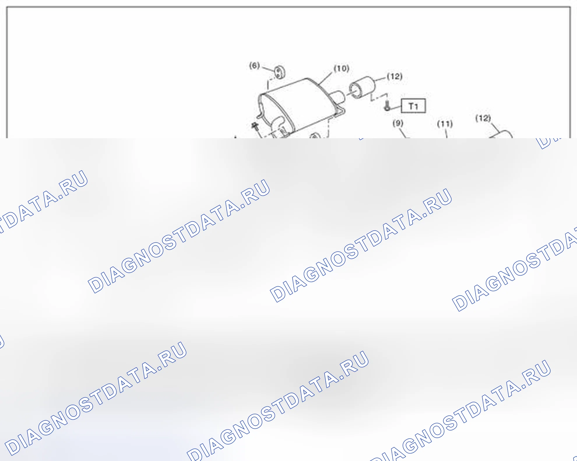 Рис. 18: ЗАДНЯЯ ВЫХЛОПНАЯ ТРУБА И ГЛУШИТЕЛЬ. Subaru Outback BR рестайлинг