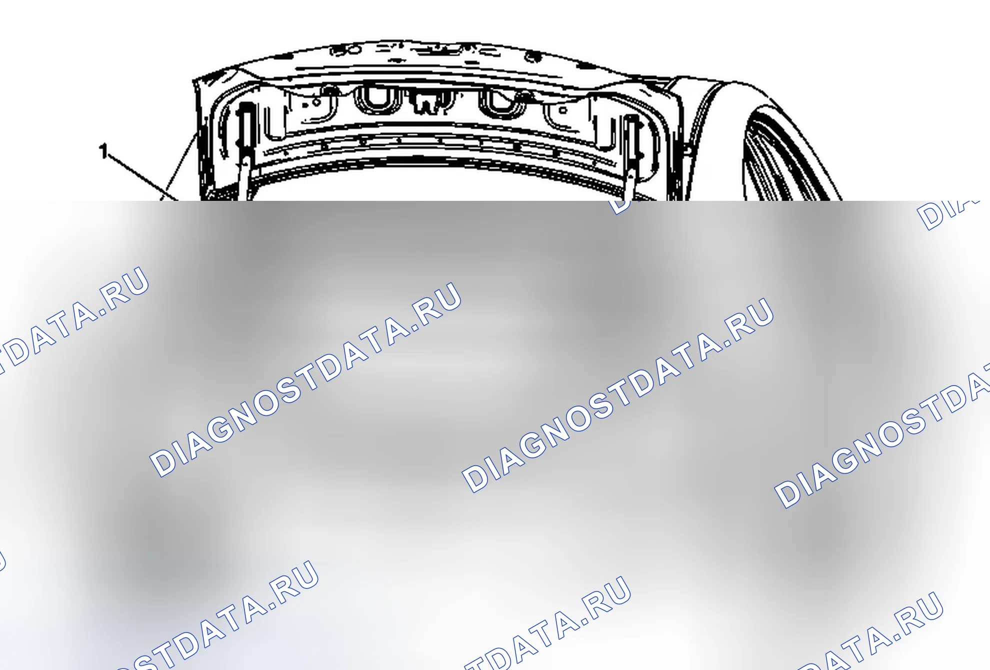 Рис. 52: Замена крышки заднего отсека. Buick LaCrosse II