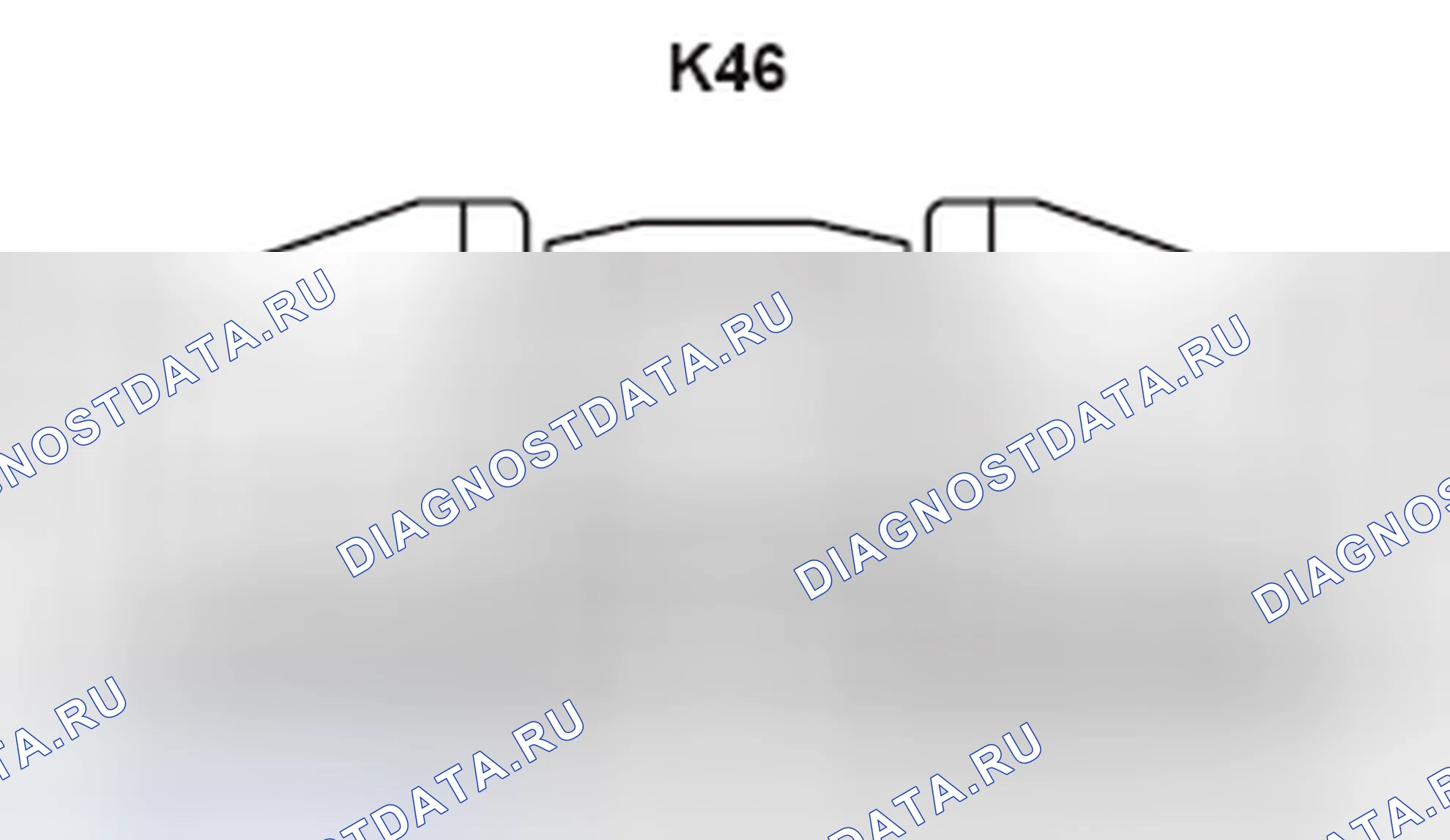 Рис. 401: Вид с торца соединителя с несколькими дисплеями (K46). Lexus GS III