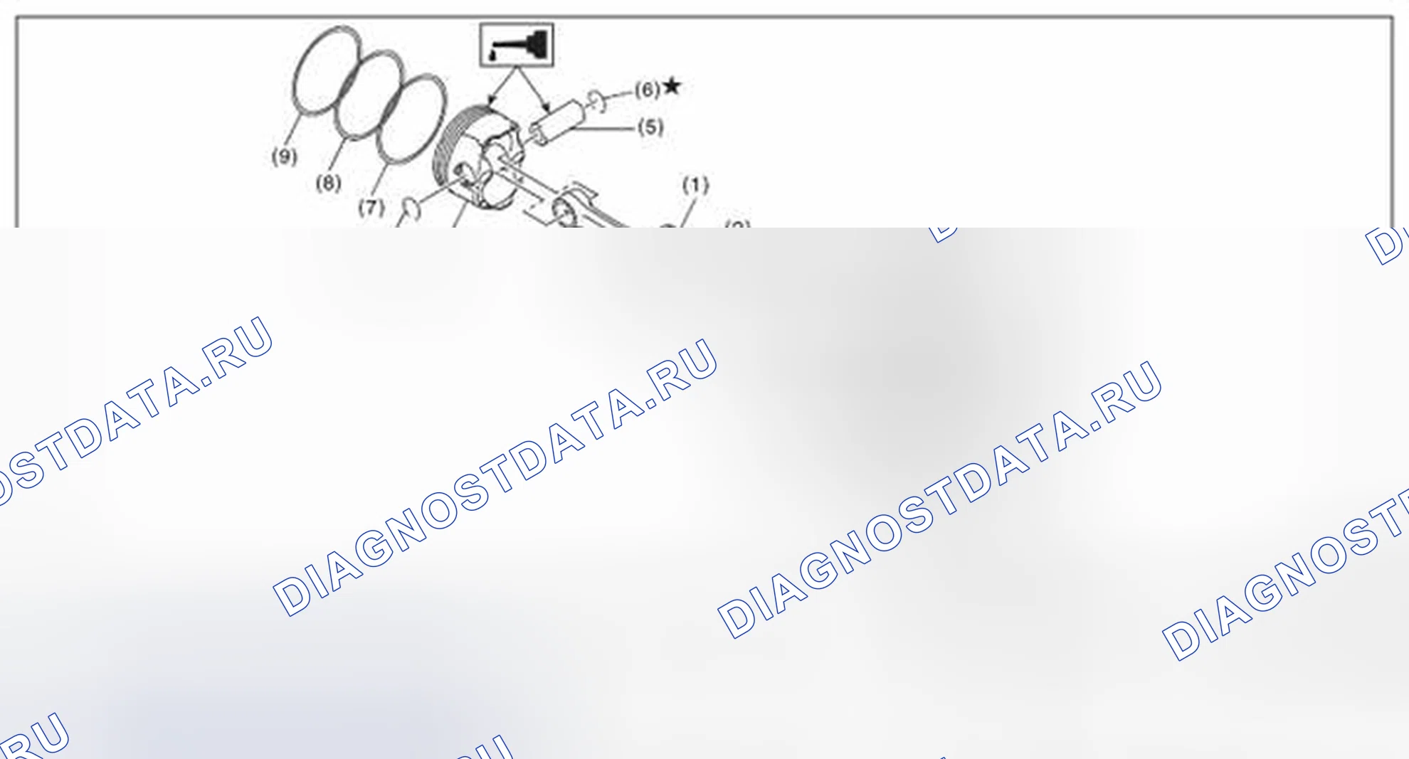 Рис. 442: ПОРШЕНЬ И ШАТУН. Subaru Outback BR рестайлинг