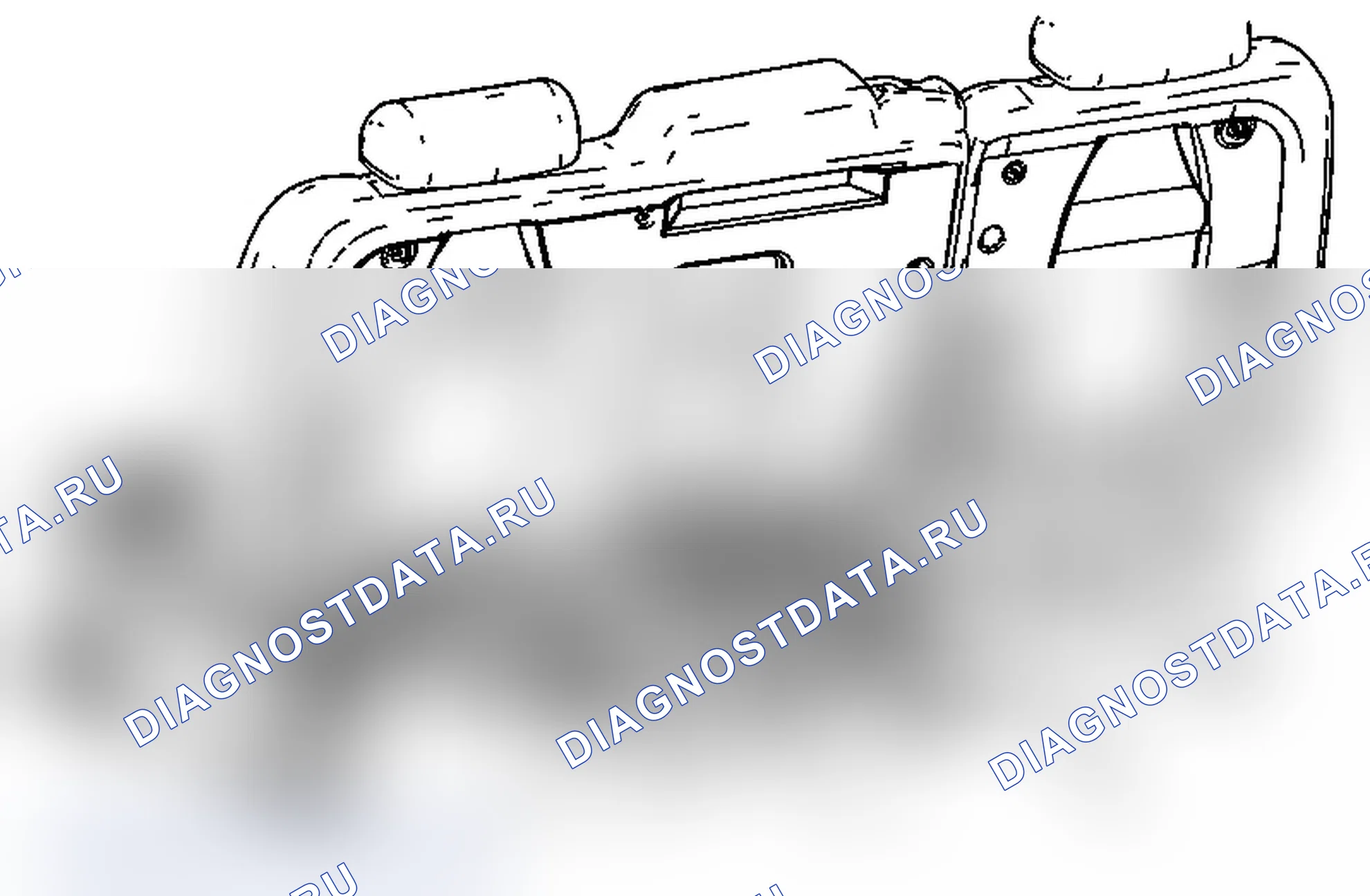Рис. 59: Замена защелки заднего сиденья (раздельный стенд). Chevrolet Tahoe III