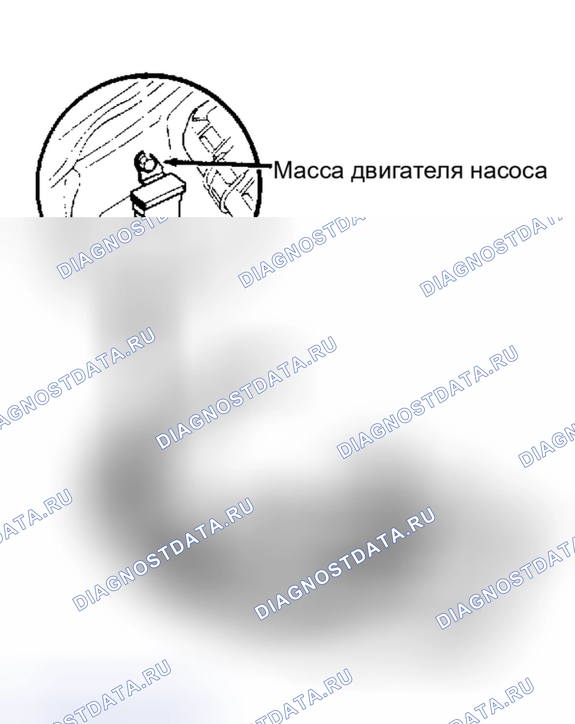 Рис. 10: КОД 1-2, ЦЕПЬ ДВИГАТЕЛЯ НАСОСА. Acura Integra II