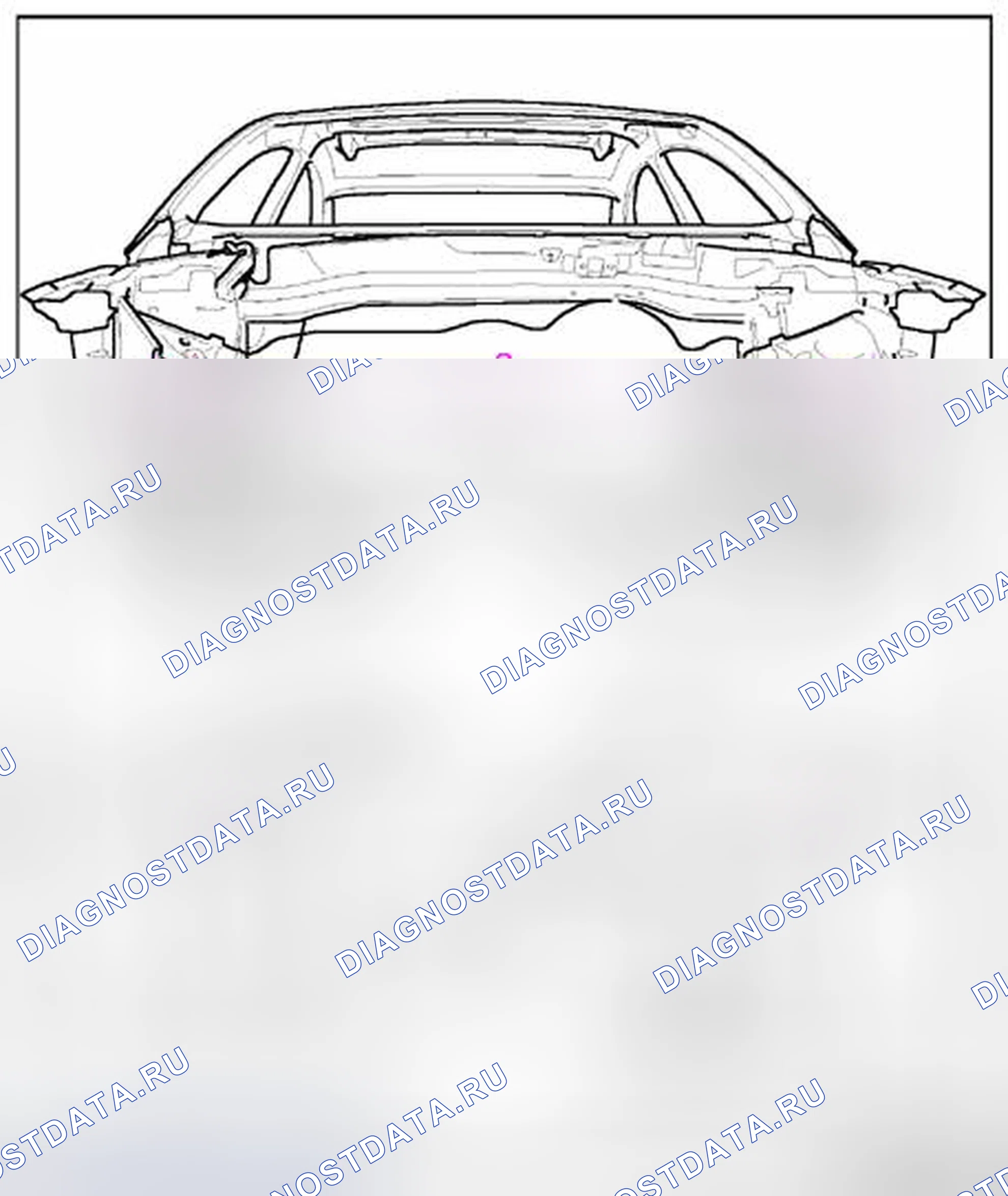 Рис. 40: Корпус, спереди. Volkswagen Passat B6