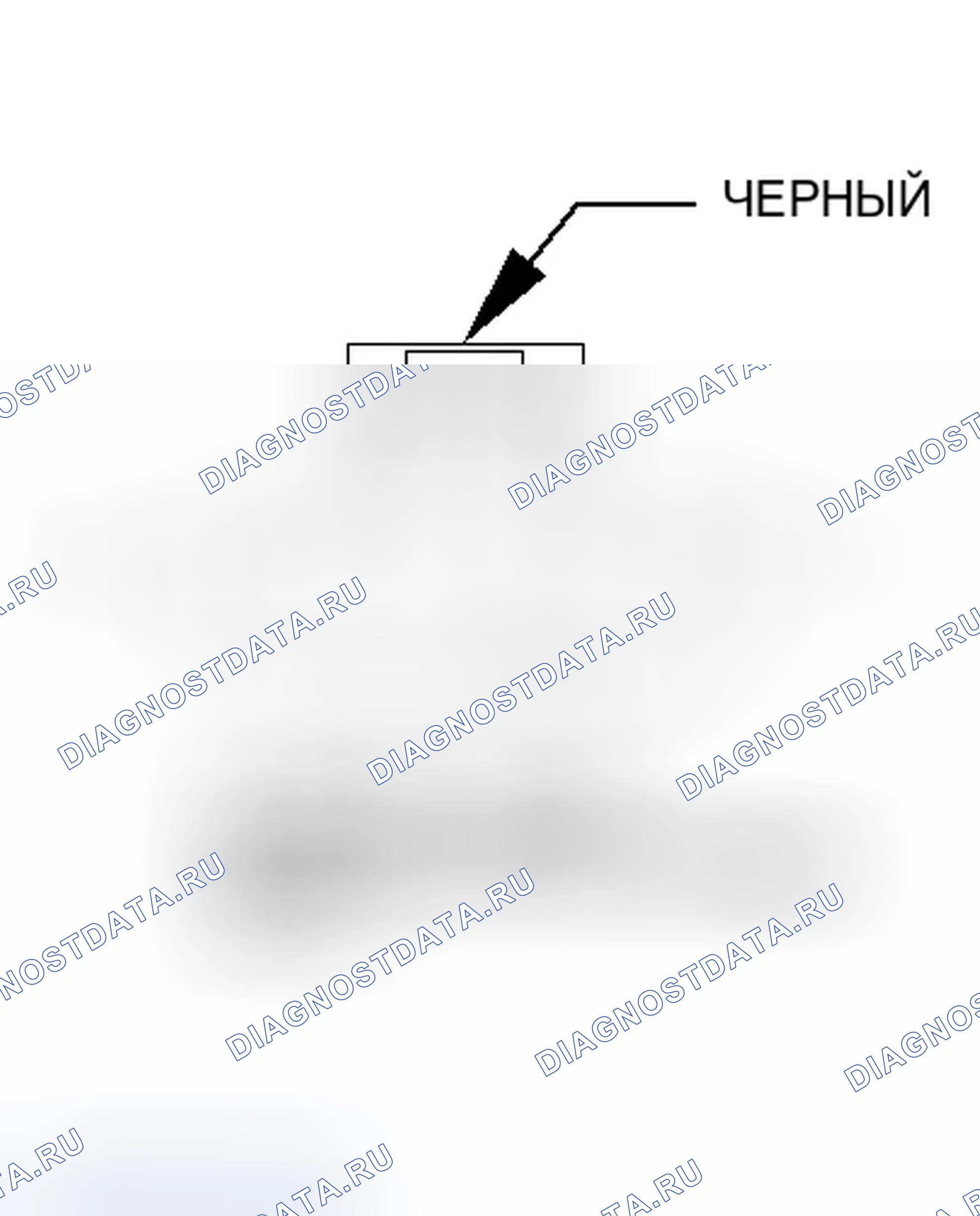 Рис. 2: Вид с торца разъема рычага переключения передач (NAG1). Dodge Magnum I