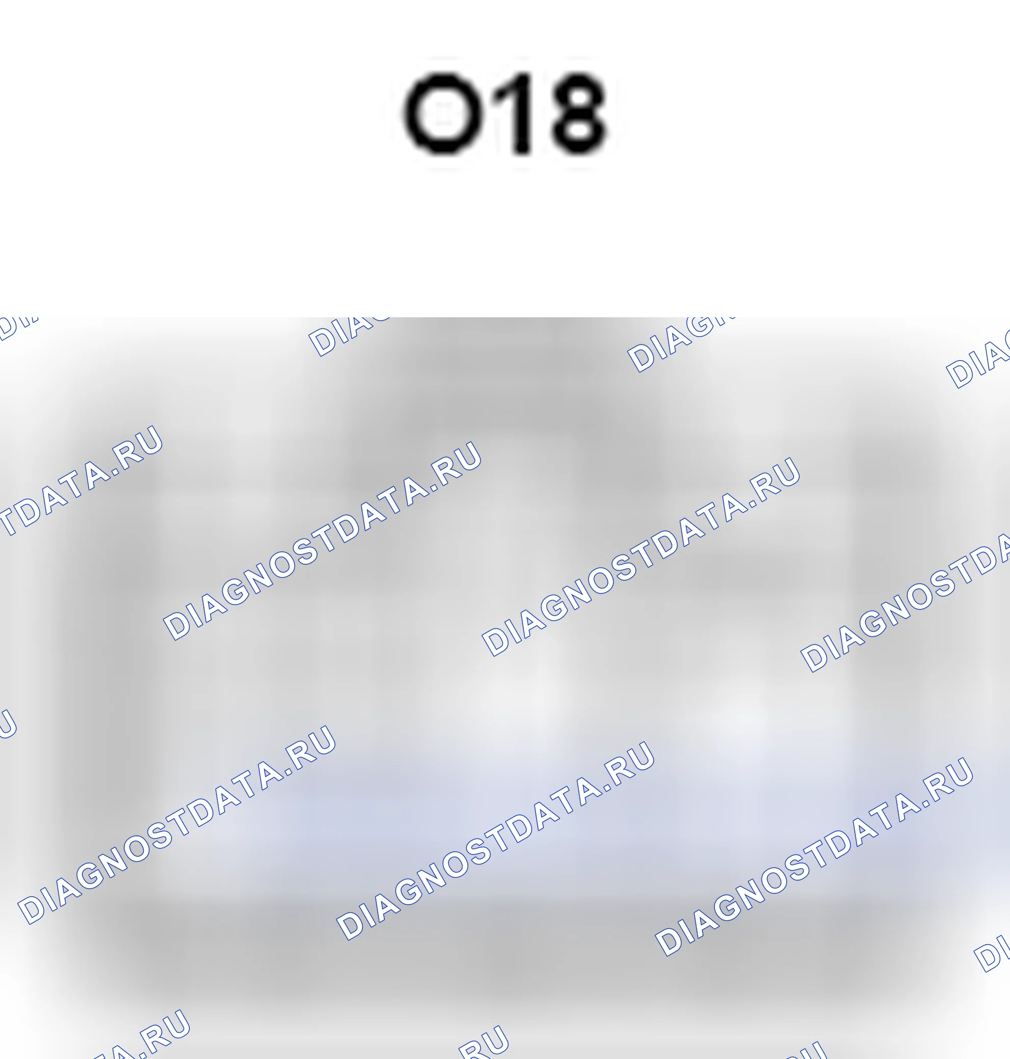 Рис. 636: Вид с торца разъема приемника управления дверью (O18). Toyota Camry XV40 рестайлинг