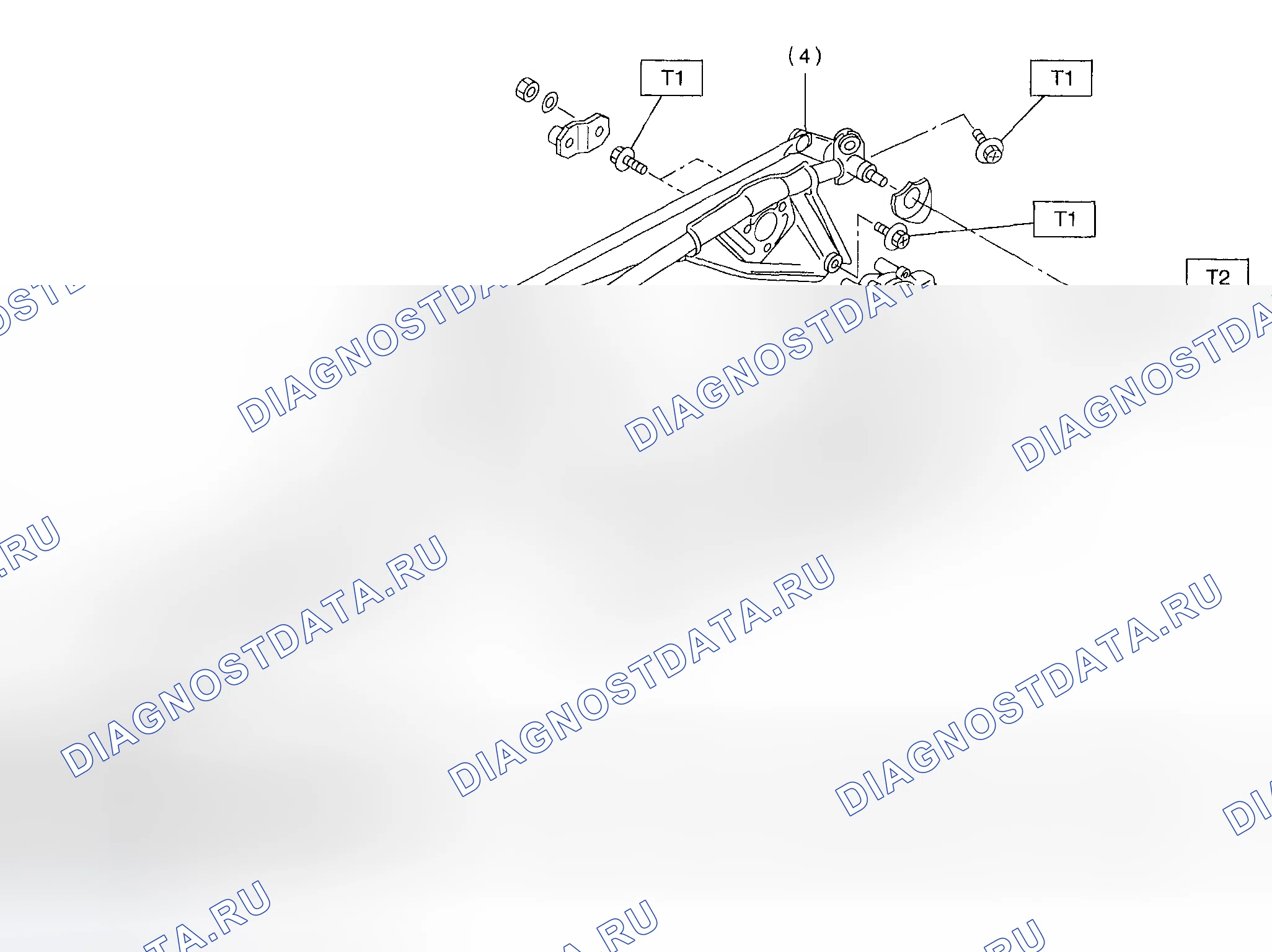 Рис. 2: ПЕРЕДНИЙ СТЕКЛООЧИСТИТЕЛЬ. Subaru Impreza WRX GD/GG рестайлинг
