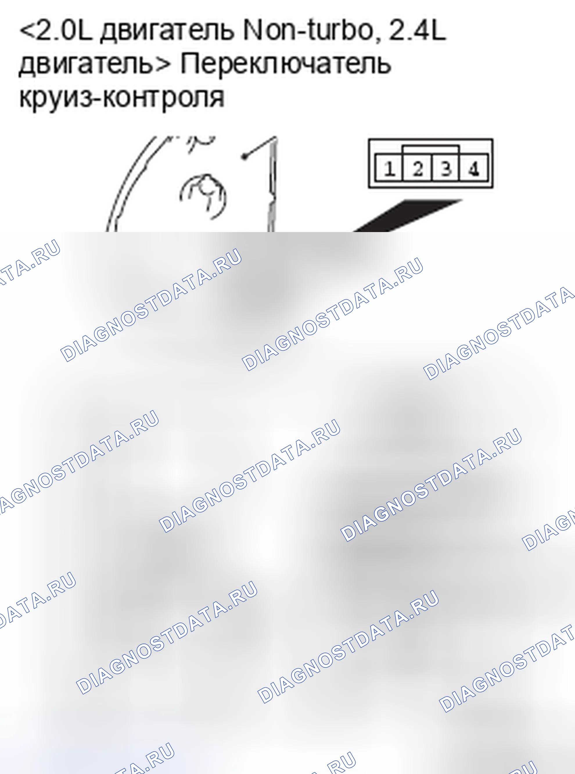 Рис. 49: ПРОВЕРКА ПЕРЕКЛЮЧАТЕЛЯ КРУИЗ-КОНТРОЛЯ. Mitsubishi Lancer Ralliart X