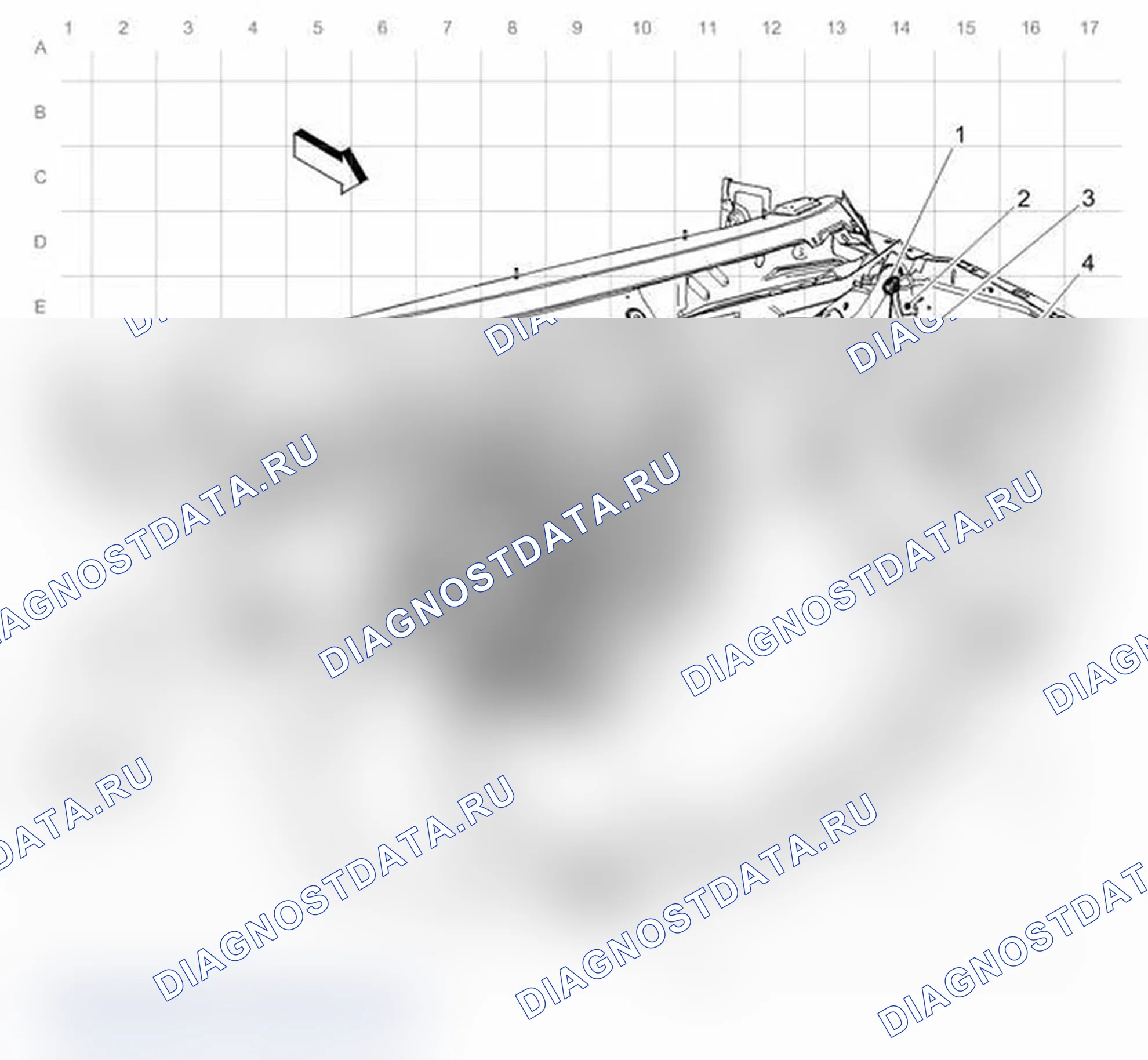 Рис. 15: Разводка кабелей двигателя спереди (LU3). Chevrolet Express G1500 