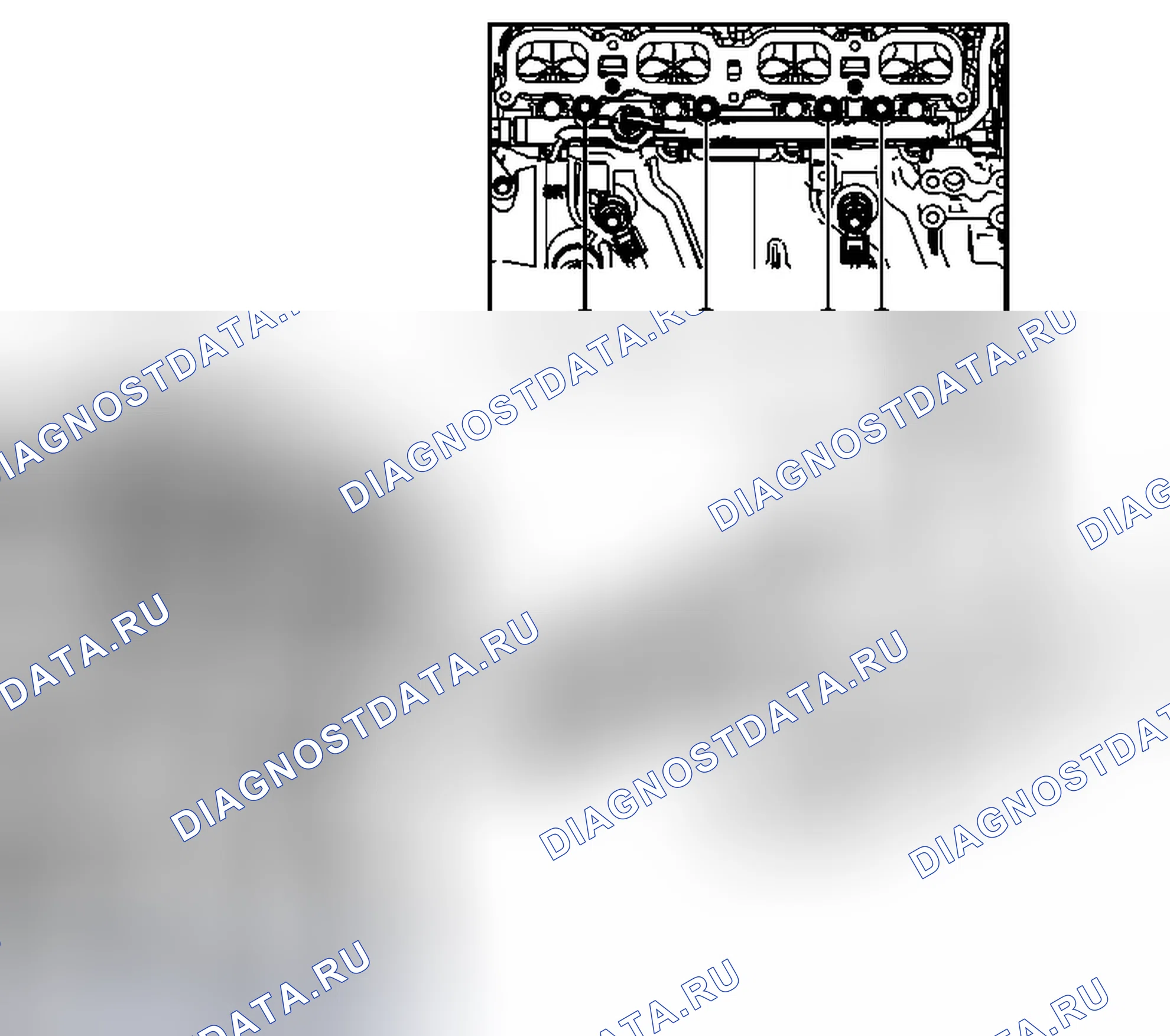 Рис. 162: Монтаж топливопровода и форсунок (Lkw). Chevrolet Malibu VIII рестайлинг