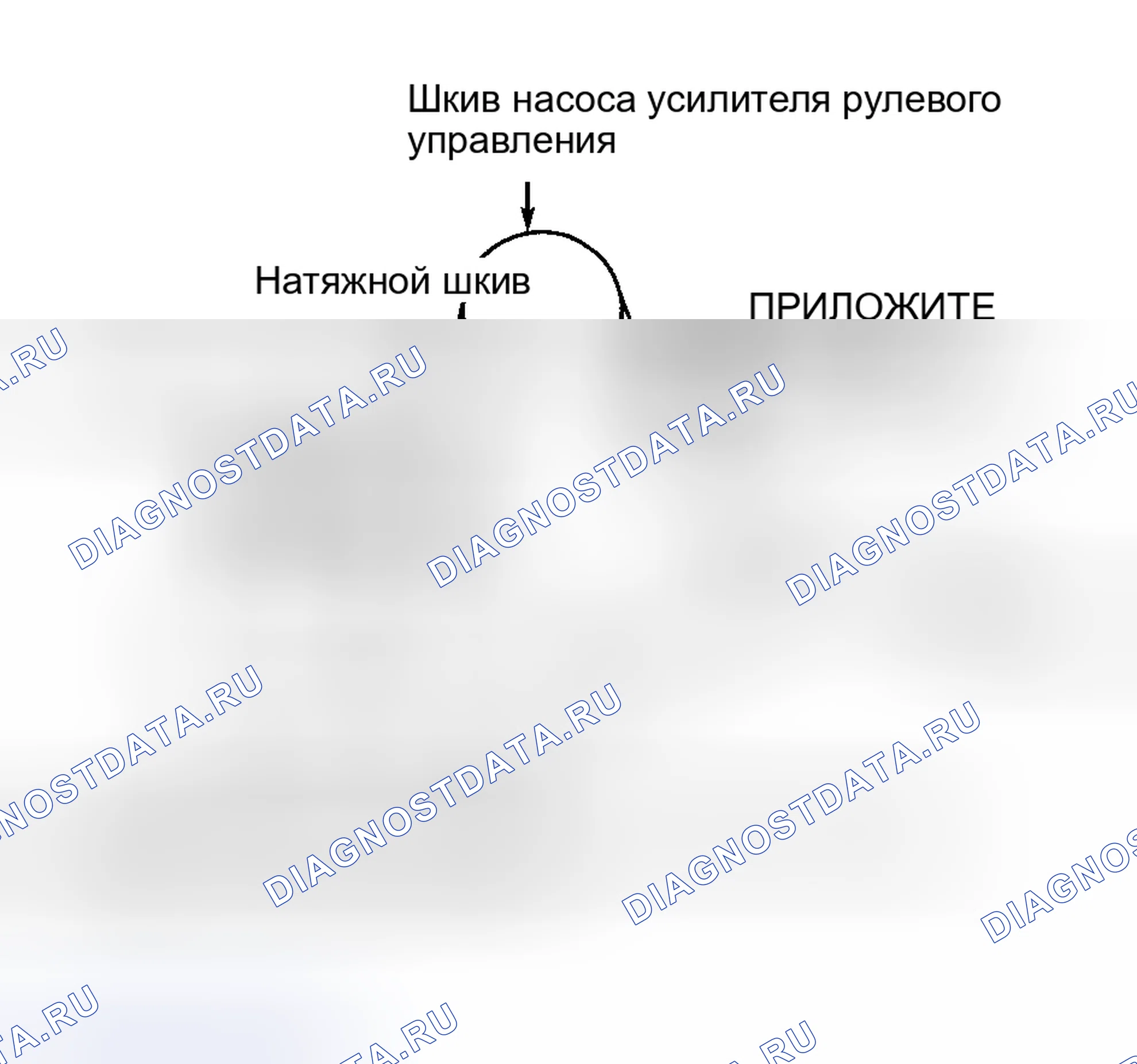 Рис. 1: Трассировка приводного ремня (3000GT SOHC). Honda Everus VE-1 I