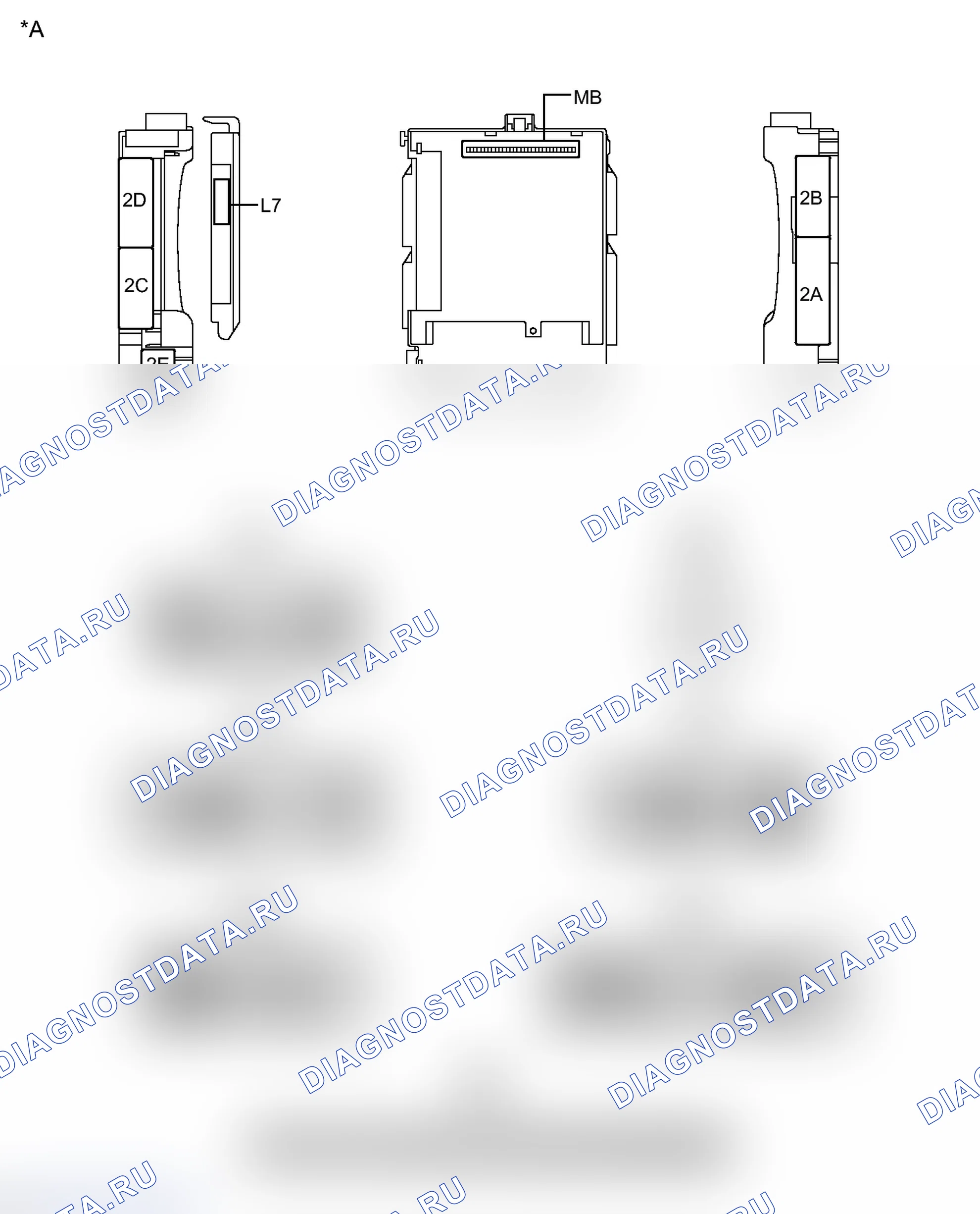Рис. 15: КЛЕММЫ ЭБУ. Toyota Prius V I