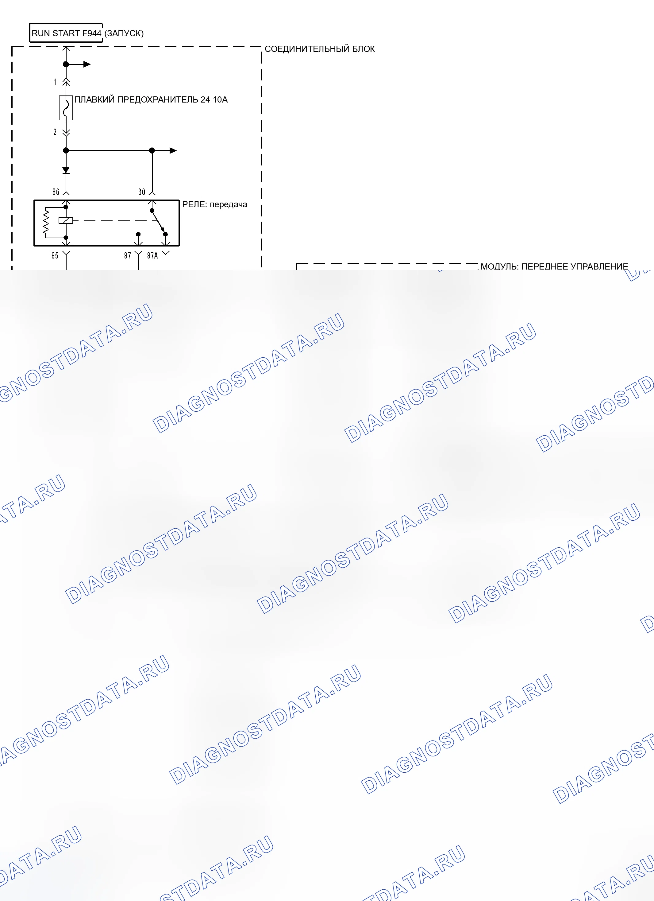 Рис. 139: Принципиальная схема. Jeep Commander I