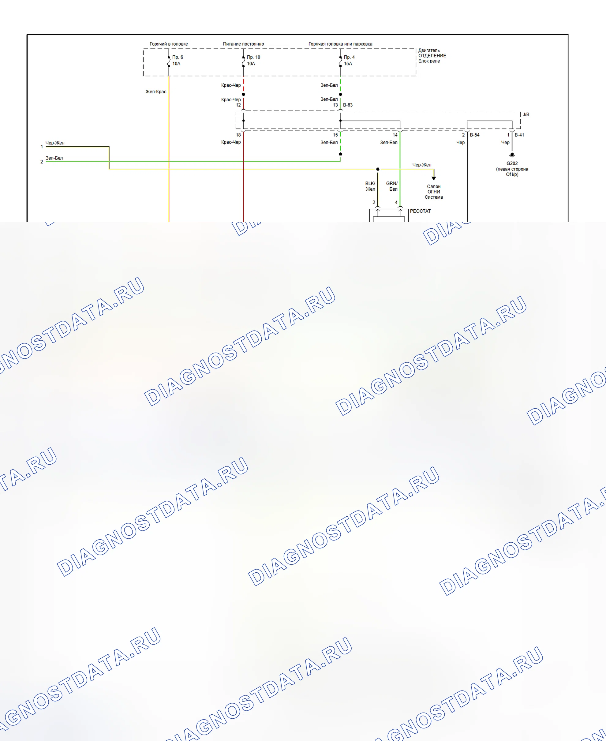 Рис. 11: Схема подключения аналоговой приборной панели (2 из 2). Chrysler Sebring I