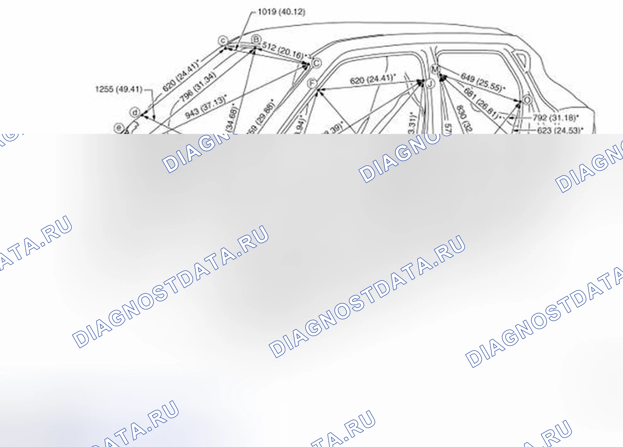 Рис. 217: ИЗМЕРЕНИЕ. BMW 4 серия F32/F33 рестайлинг