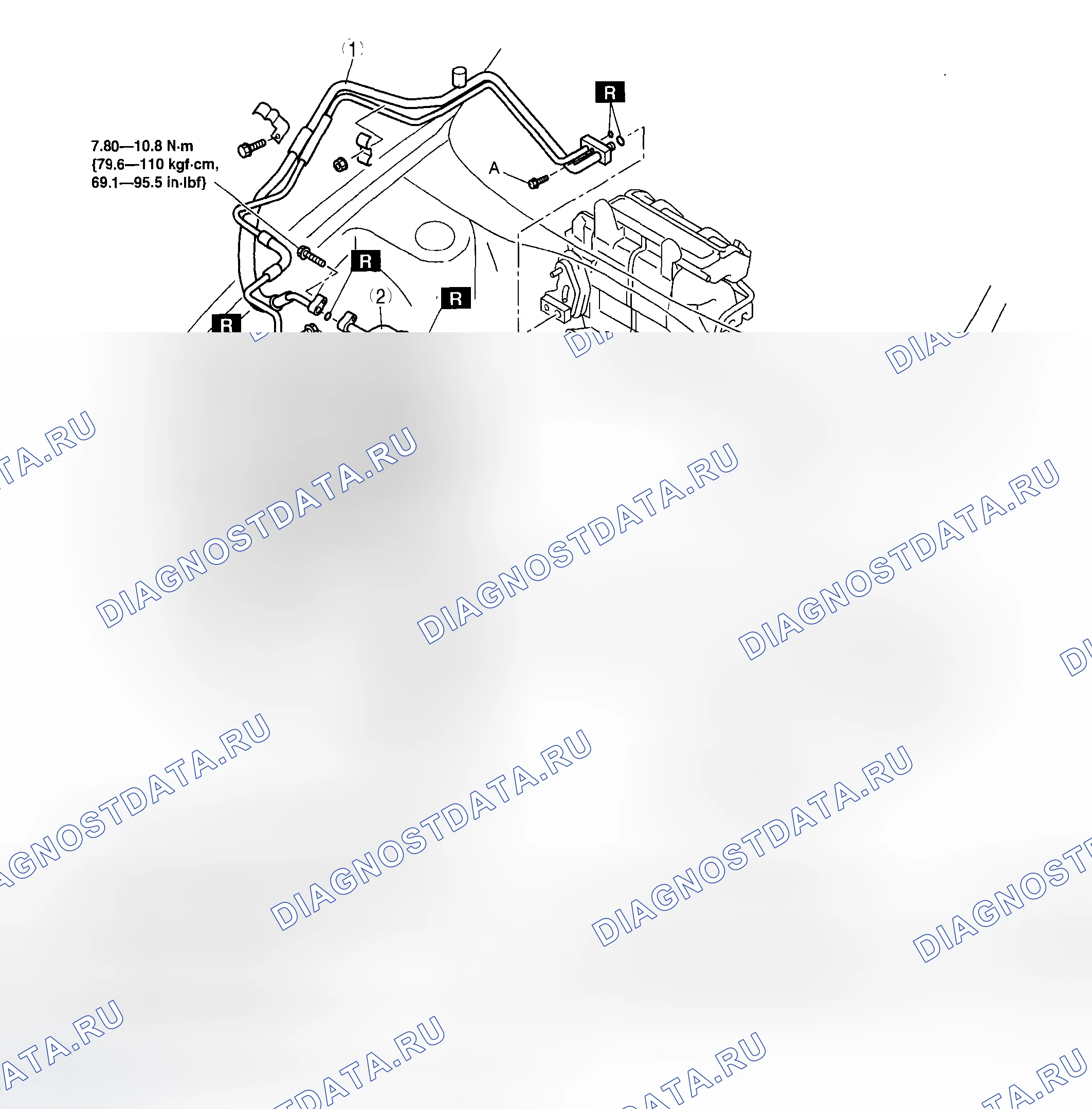 Рис. 7: ДЕМОНТАЖ / МОНТАЖ ЛИНИЙ ХЛАДАГЕНТА [L3, Aj]. Mazda 6 GH рестайлинг