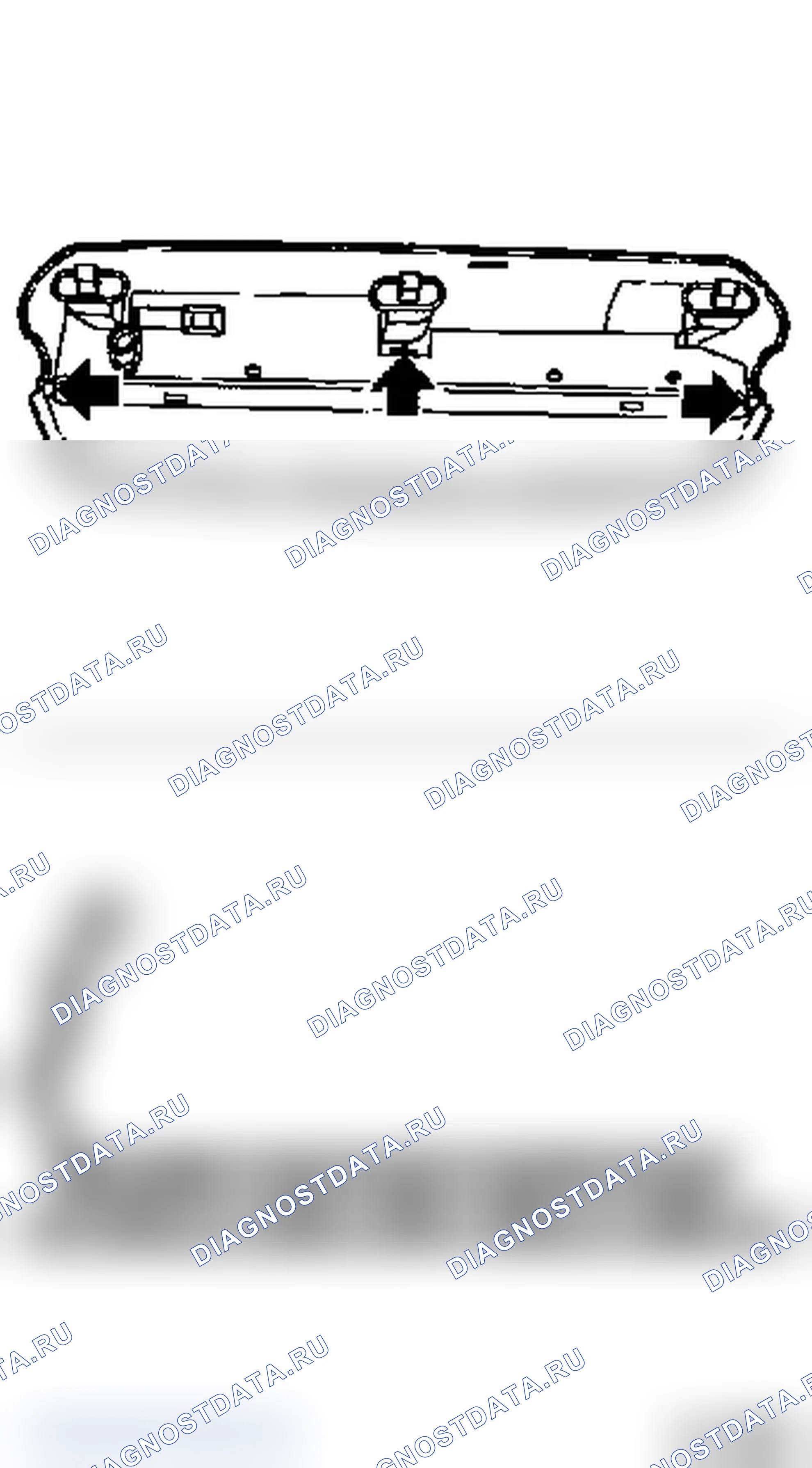 Демонтаж и монтаж среднего стоп-сигнала / блока LED (модель F 08, F 68). Opel Corsa C