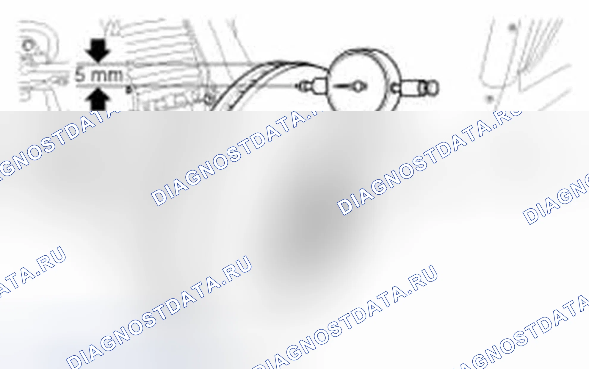 Рис. 48: Проверка биения переднего тормозного диска. Hyundai Equus II