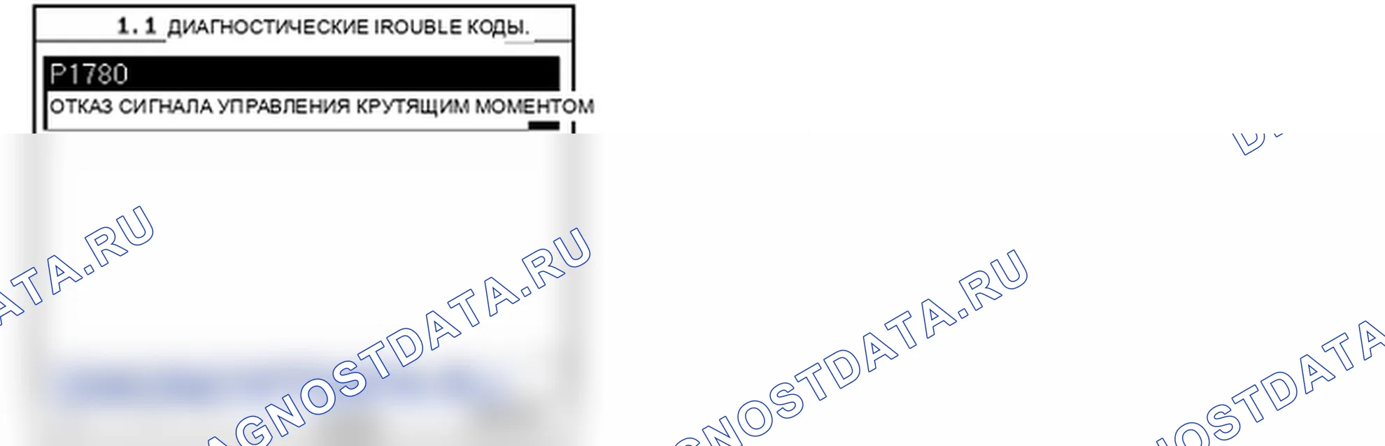 Данные диагностического сканера — P1780. Hyundai Santa Fe CM