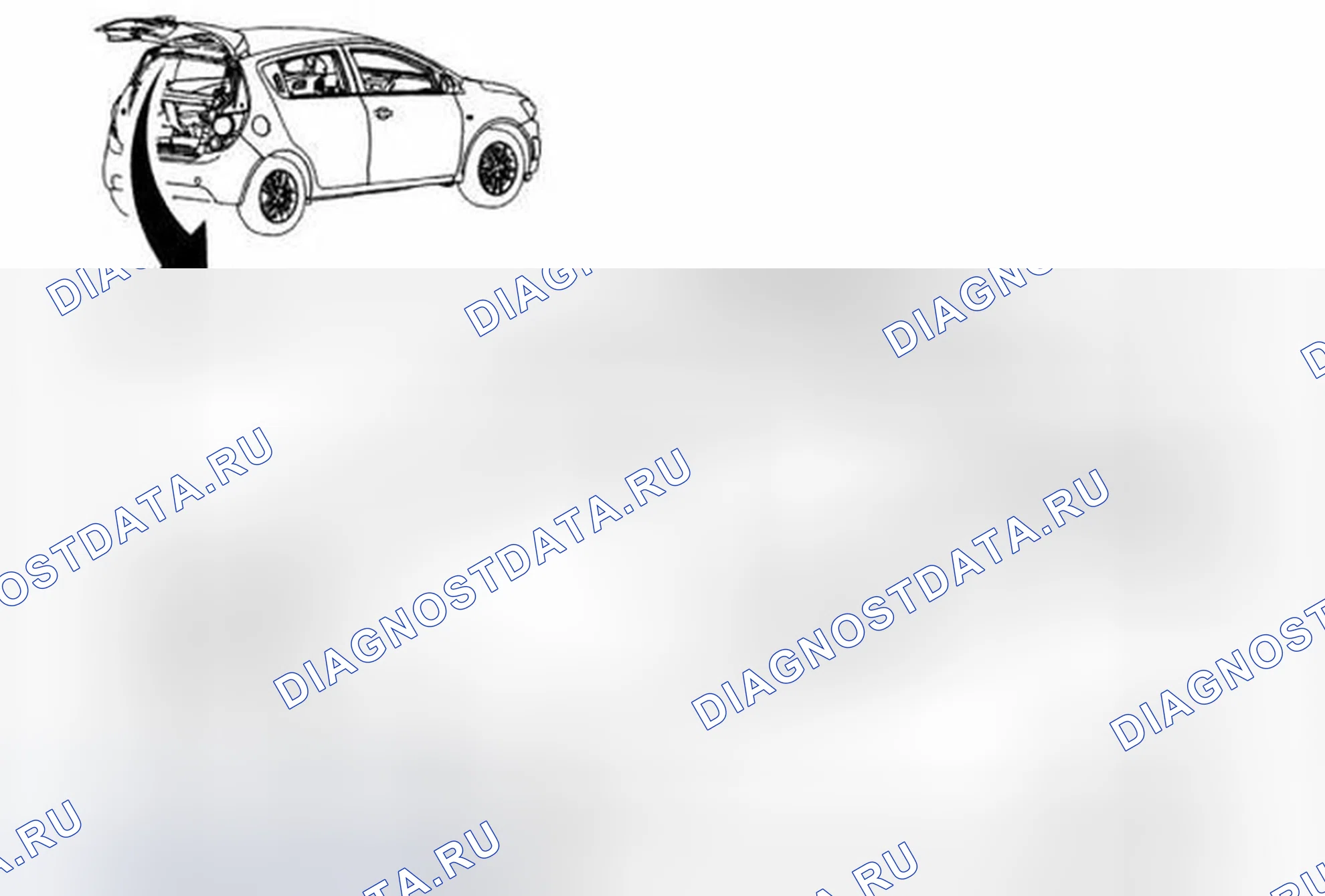 Рис. 7: Замена облицовочной панели (хэтчбек без лючка). Chevrolet Sonic I