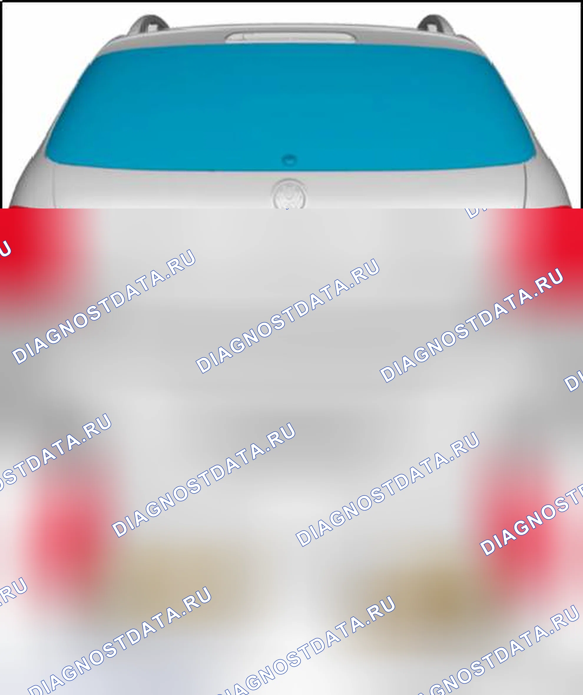Рис. 6: РАЗМЕРЫ ЗАДНЕЙ ЭМБЛЕМЫ, ГОЛЬФ-УНИВЕРСАЛ. Volkswagen Jetta VI