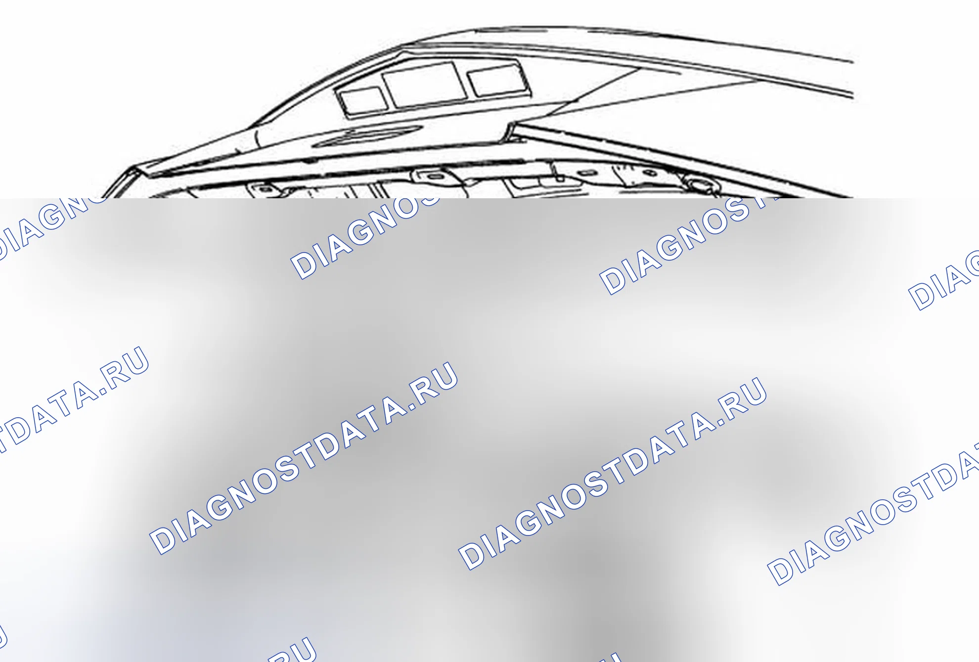 Рис. 26: Замена крышки люка заднего отсека. Cadillac ATS I